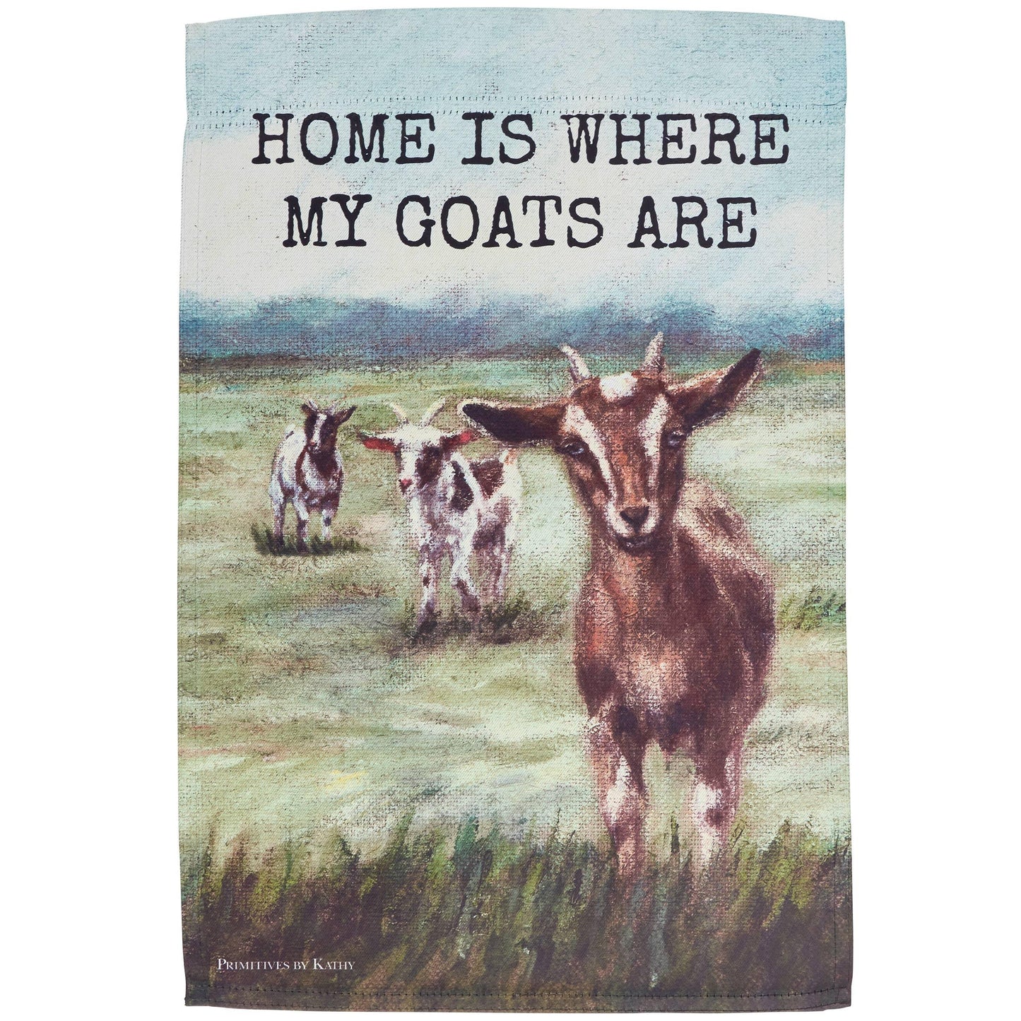 'Home Where My Goats Are' Garden Flag - American Farm Company