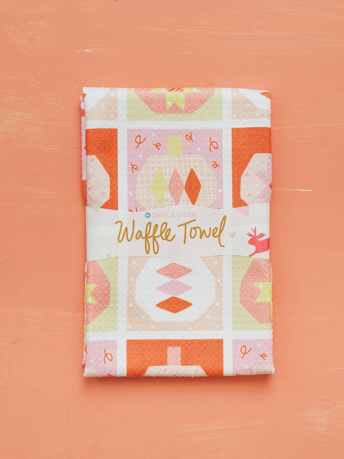 Pumpkin Quilt Waffle Towel
