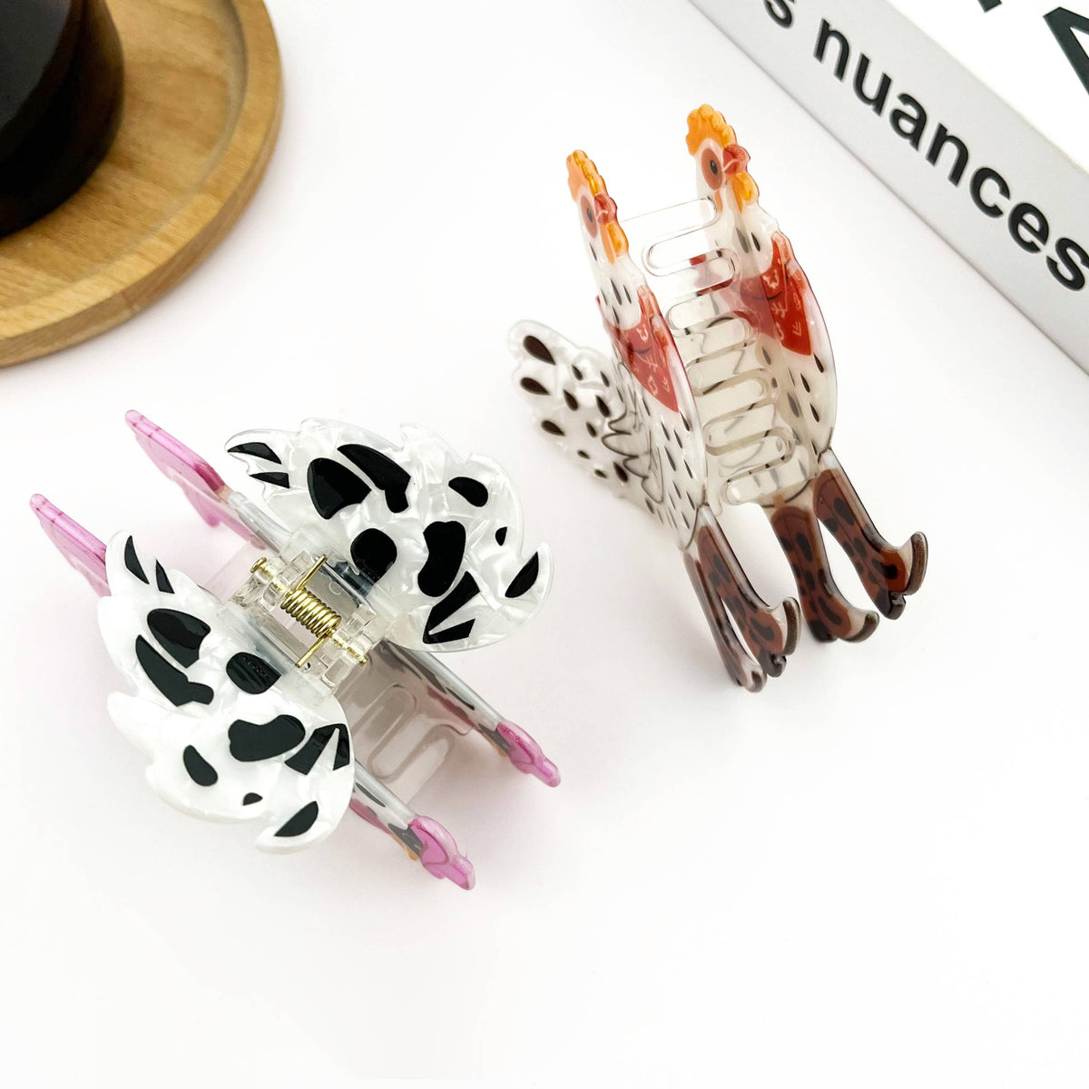 Chicken Denim Hair Clip