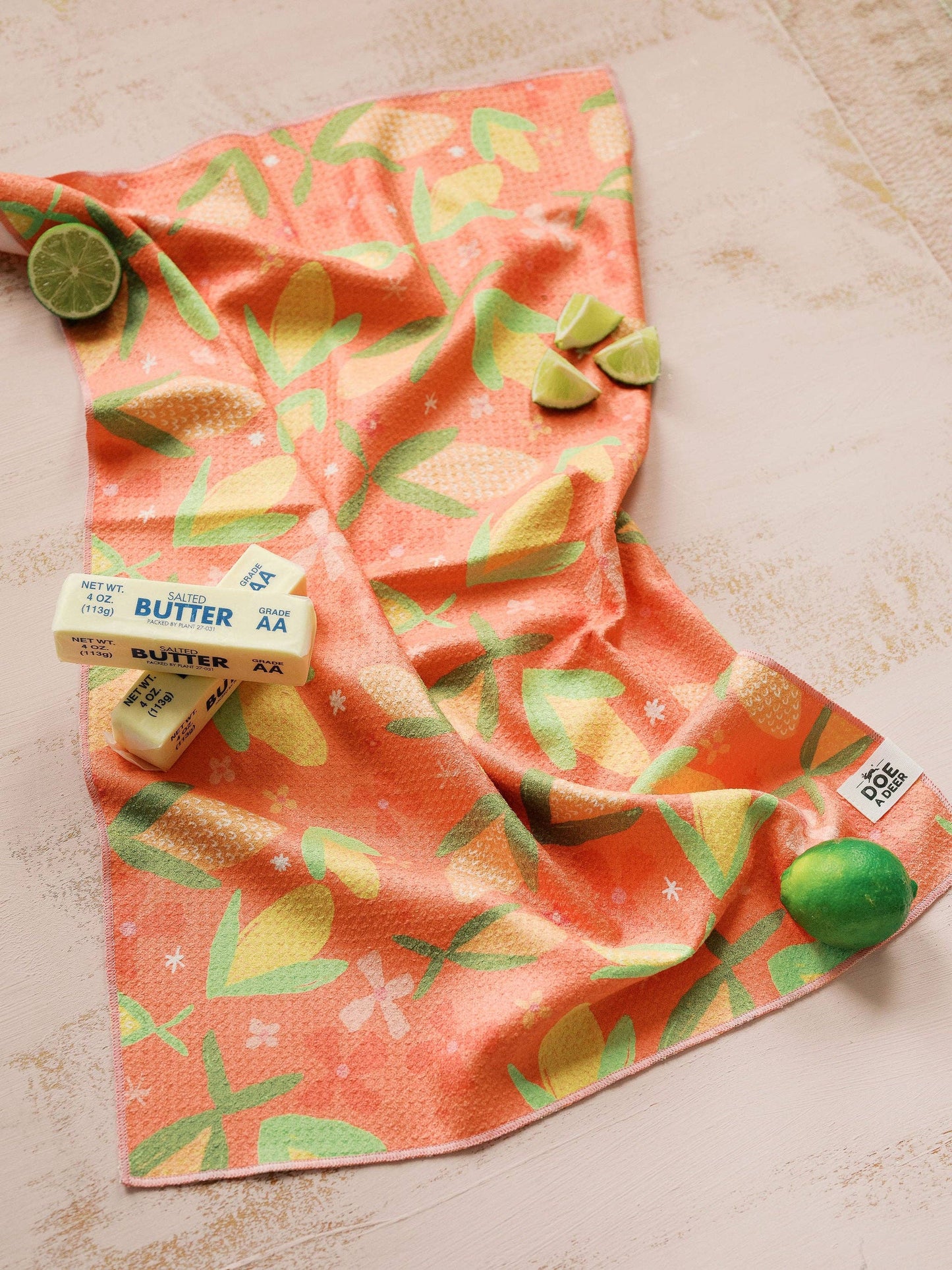 Corn & Flowers Waffle Towel