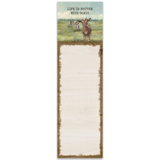 'Life is Better with Goats' List Pad