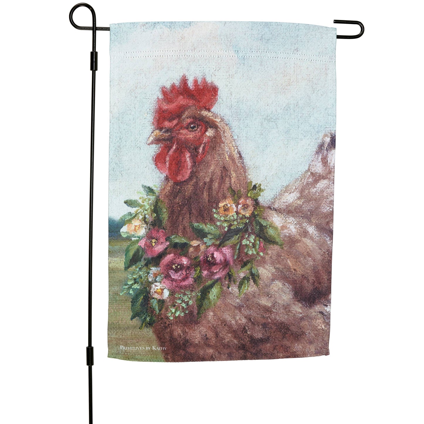 Floral Chicken Garden Flag - American Farm Company