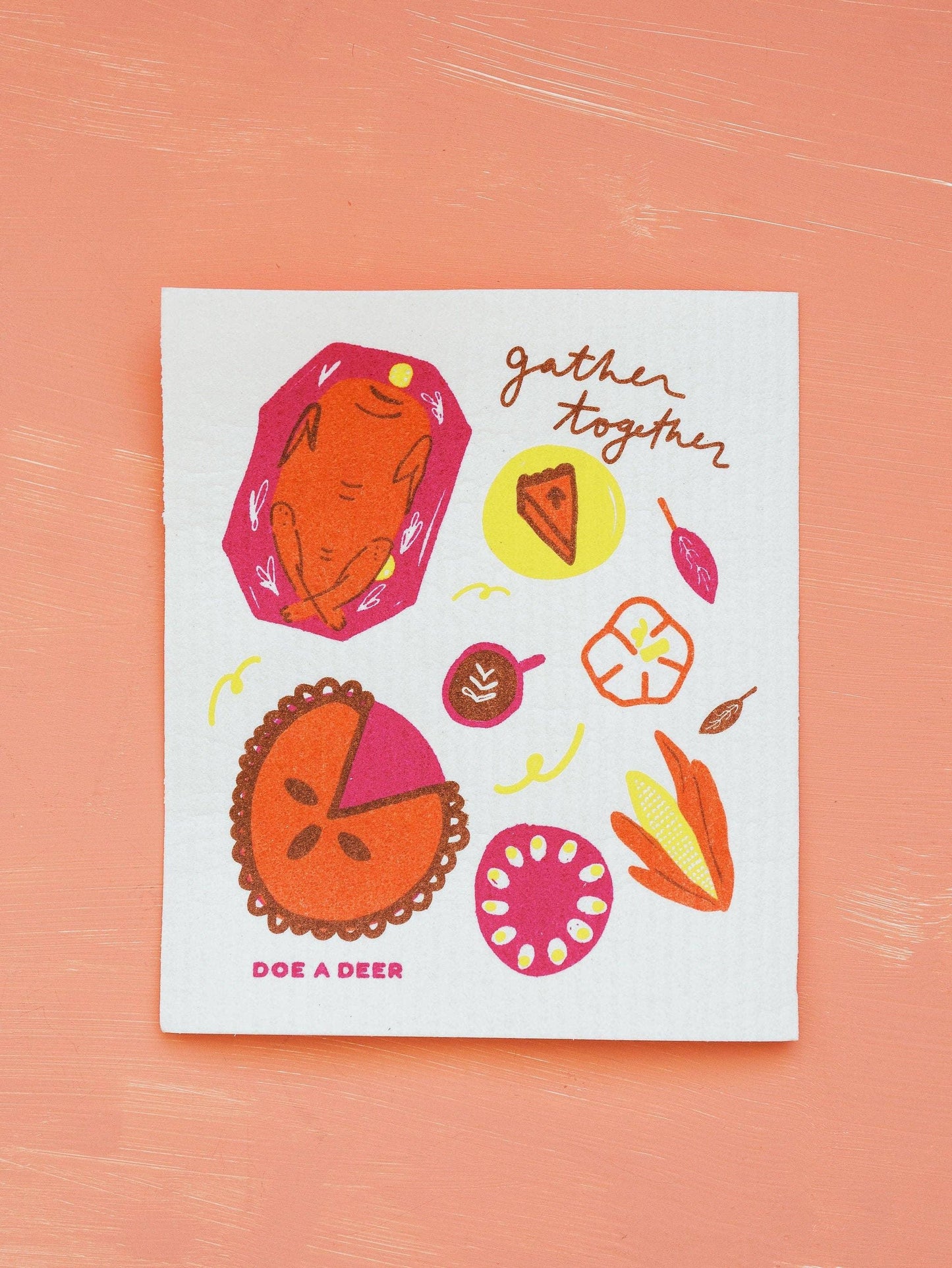 'Gather Together' Swedish Dishcloth