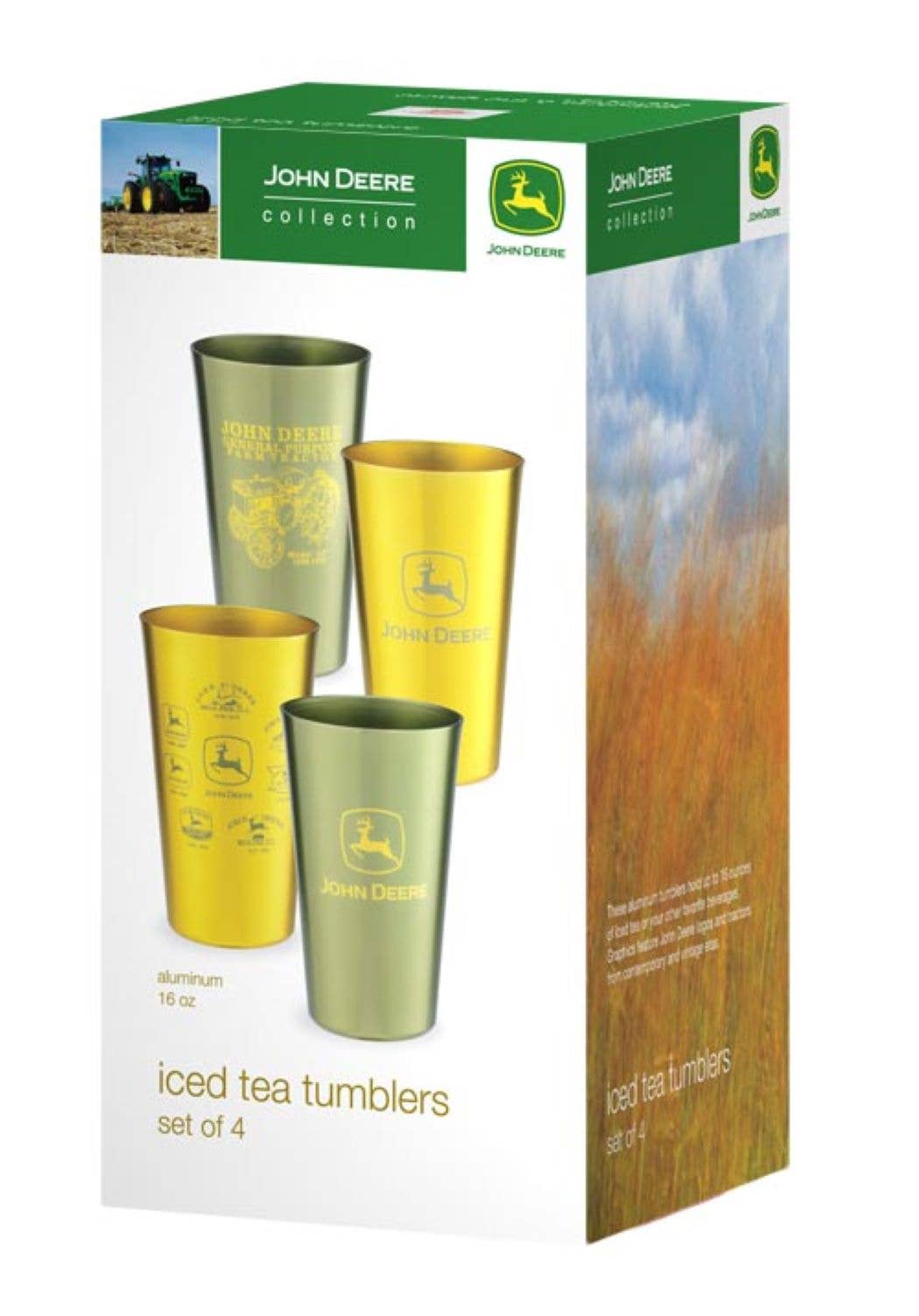 John Deere Iced Tea Tumblers - Set Of 4 Assorted
