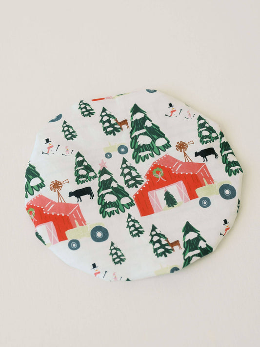 Festive Farm Christmas 10.5" Bowl Cover