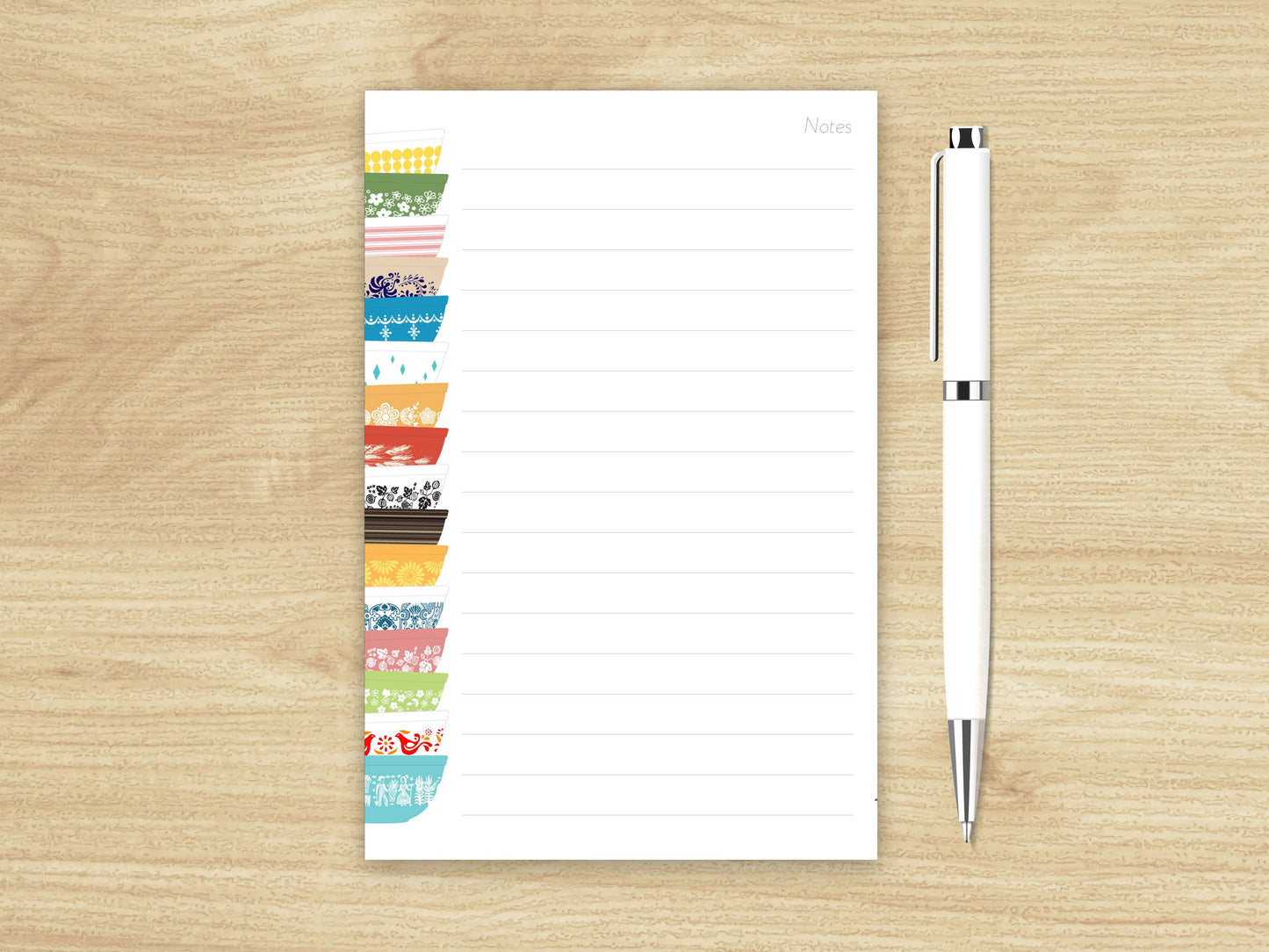 Vintage Bowl Stack Notepad