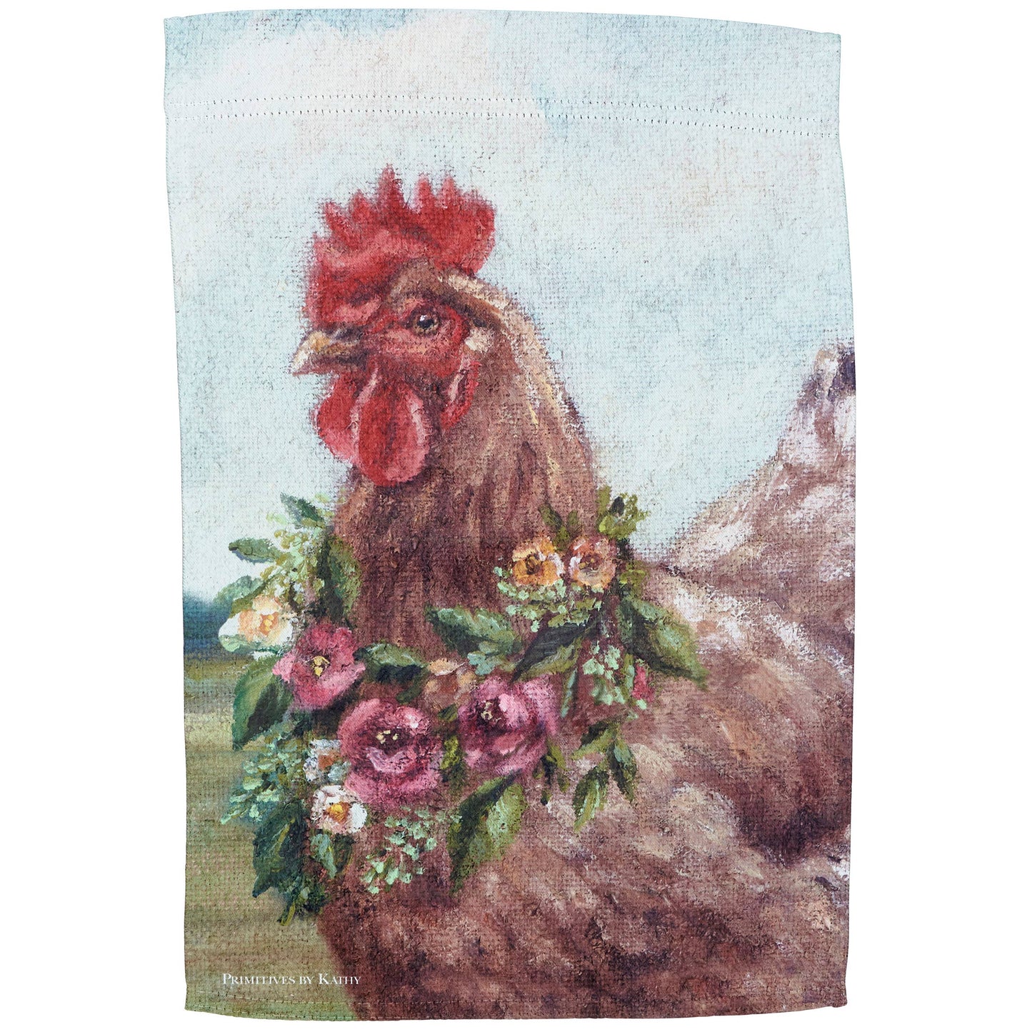 Floral Chicken Garden Flag - American Farm Company