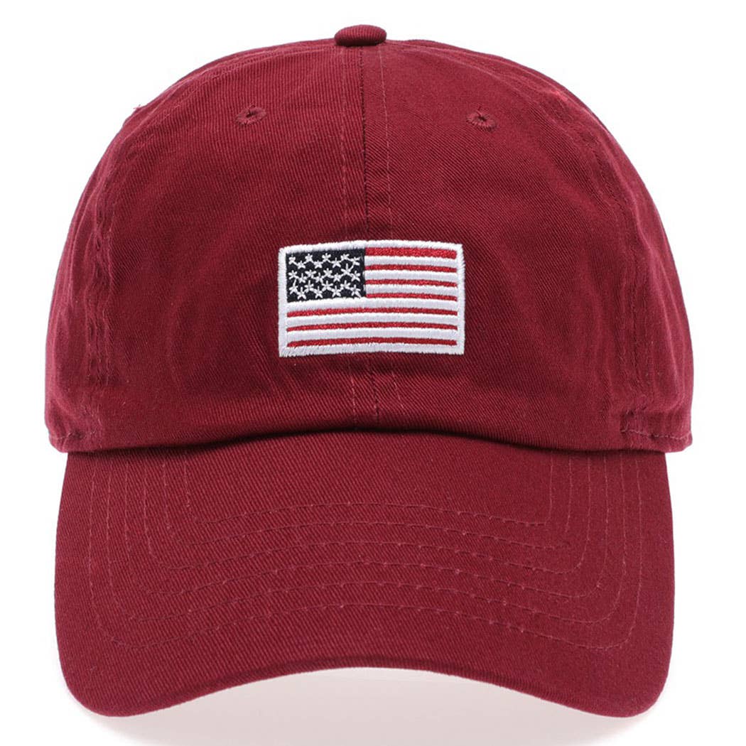 American Flag Patch Cotton Baseball Cap