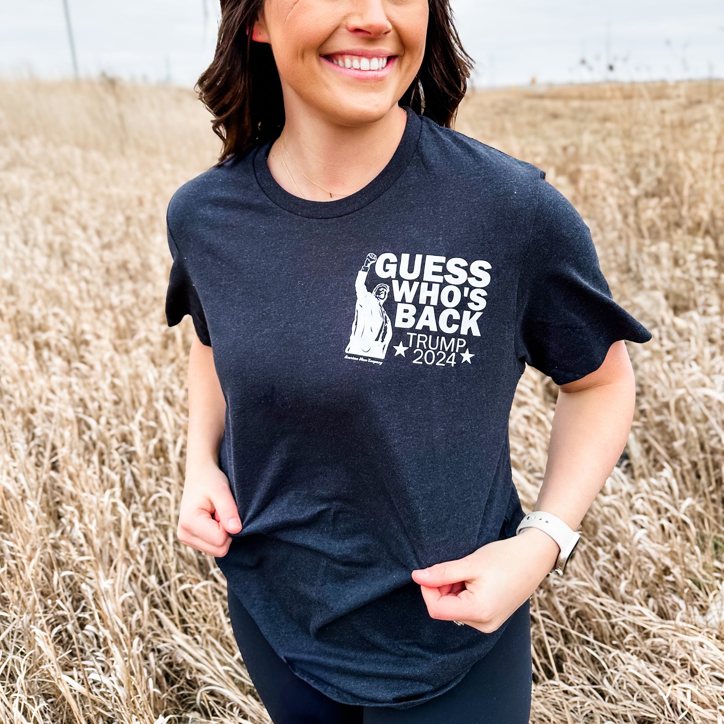 'Guess Who's Back' Trump Black Tee - American Farm Company