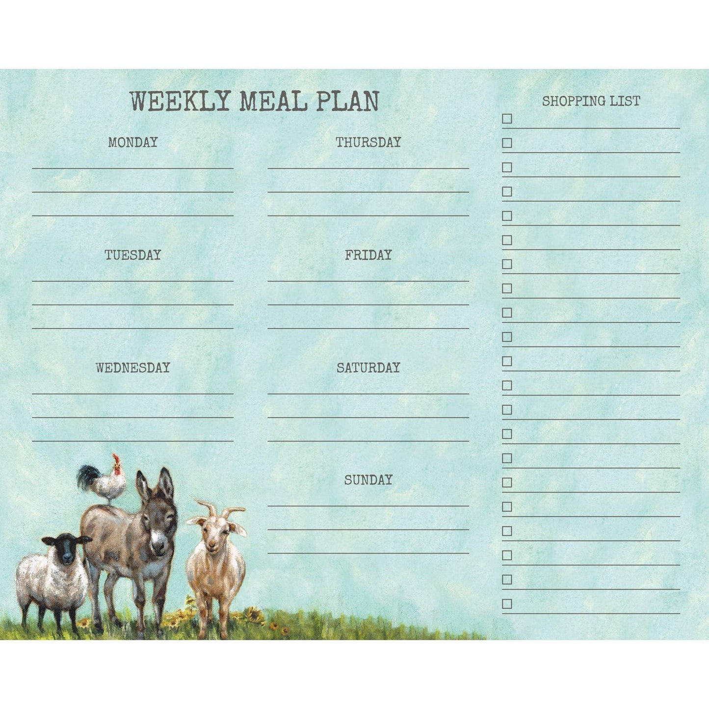 Weekly Meal Plan Notepad - American Farm Company