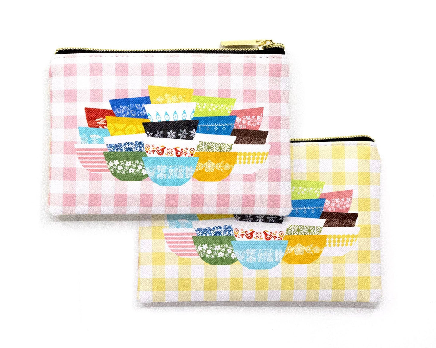 Vintage Bowl Stacks Zipper Pouch