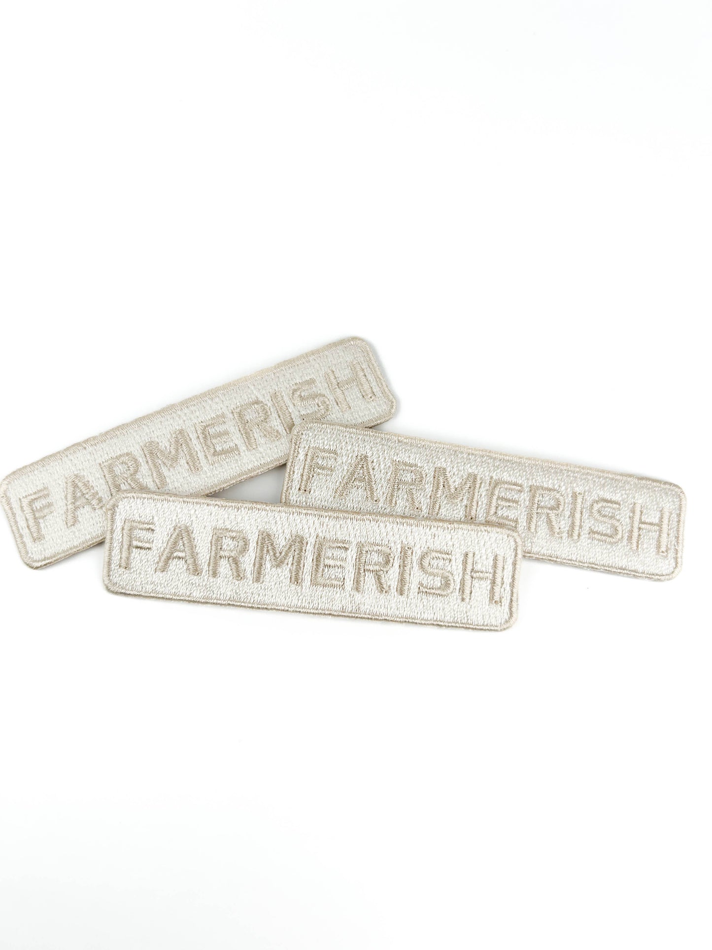 'Farmerish' Embroidered Iron-On Patch