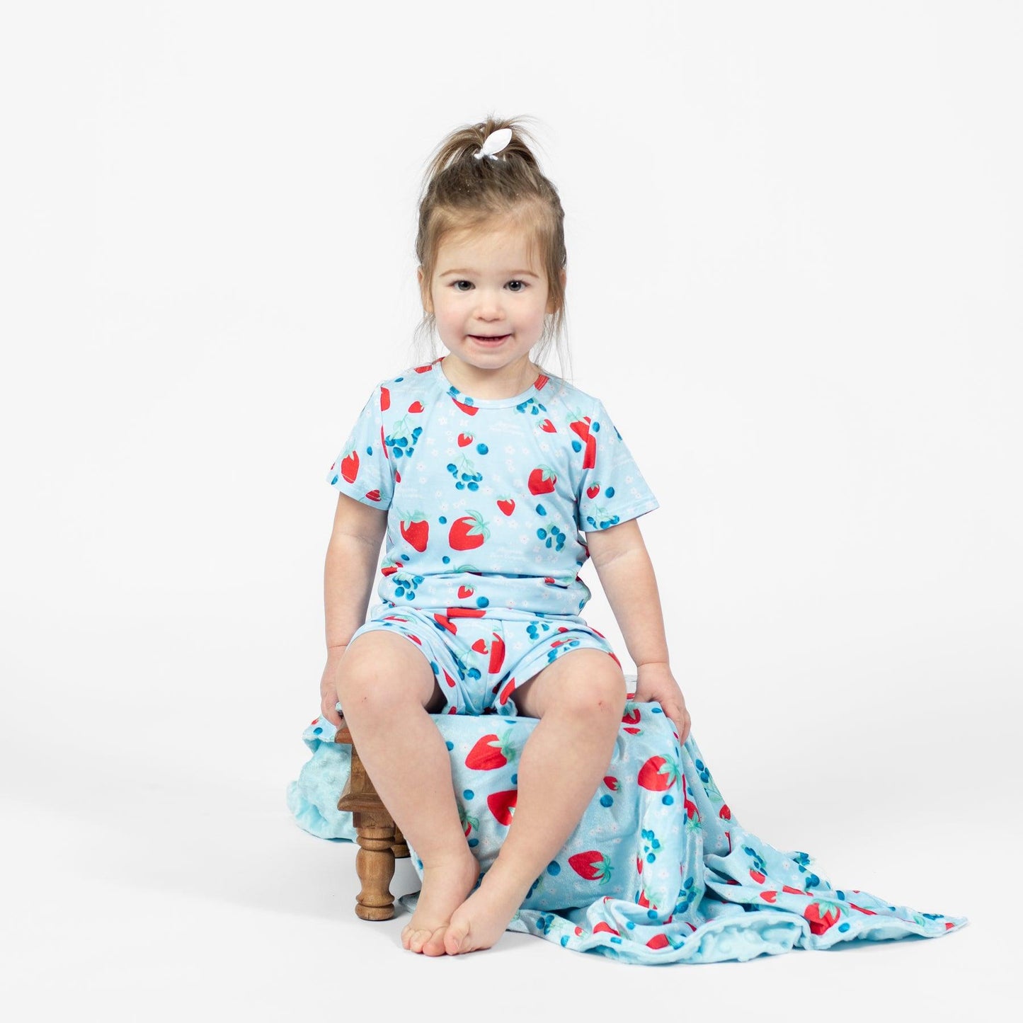 Red, White, & Blue Fruit Toddler/Youth Bamboo Pajama Set - American Farm Company
