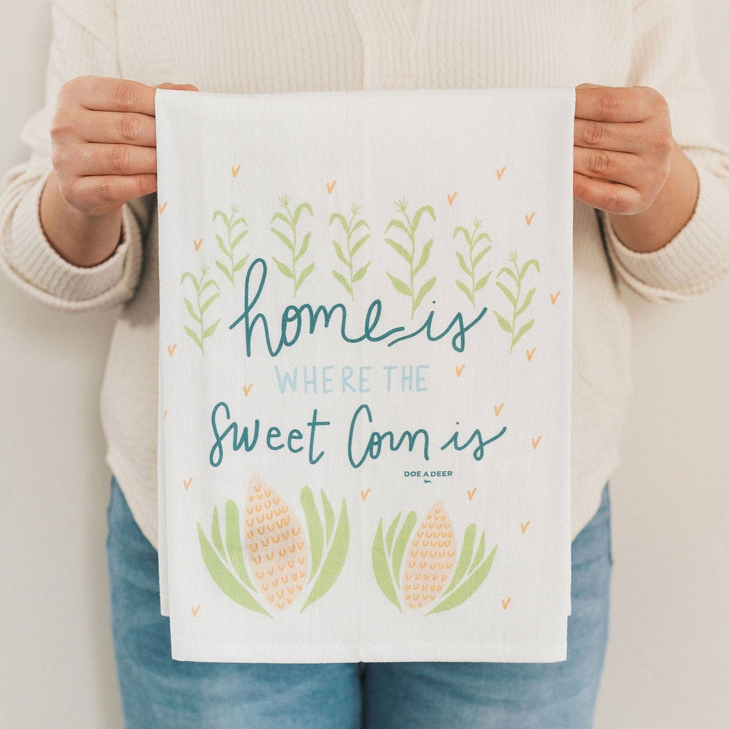 'Home Is Where the Sweet Corn Is' Flour Sack Towel