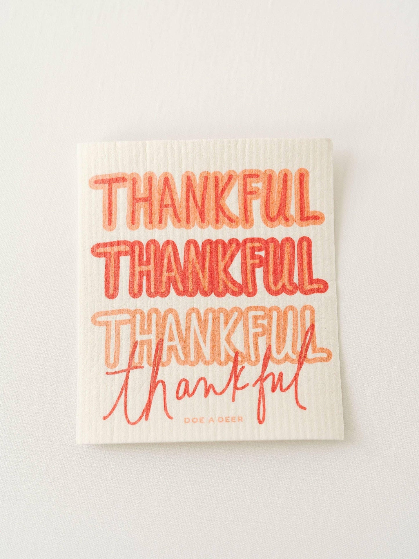 'Thankful Thankful Thankful' Swedish Dishcloth