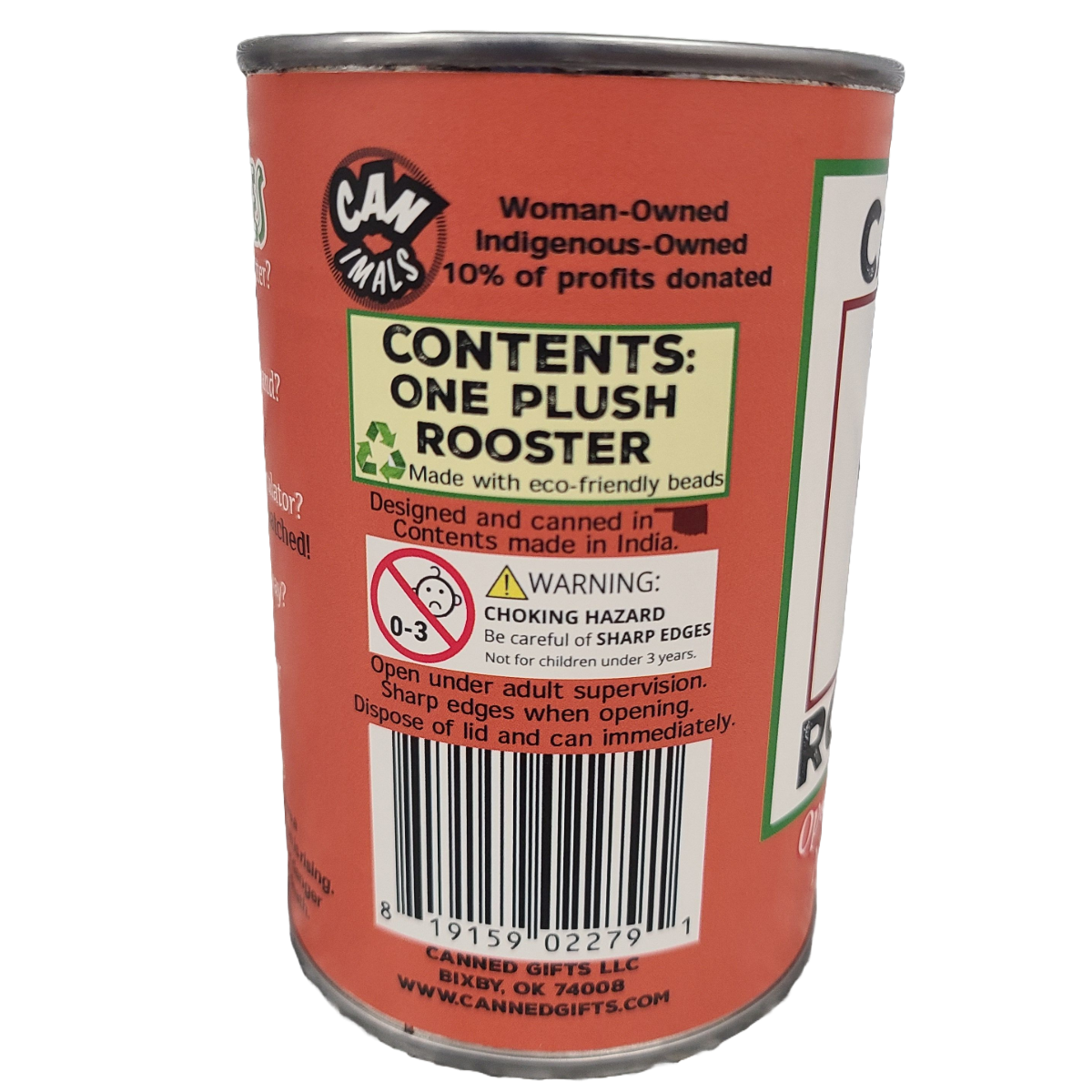 Canned Rooster | Plush w/ Jokes