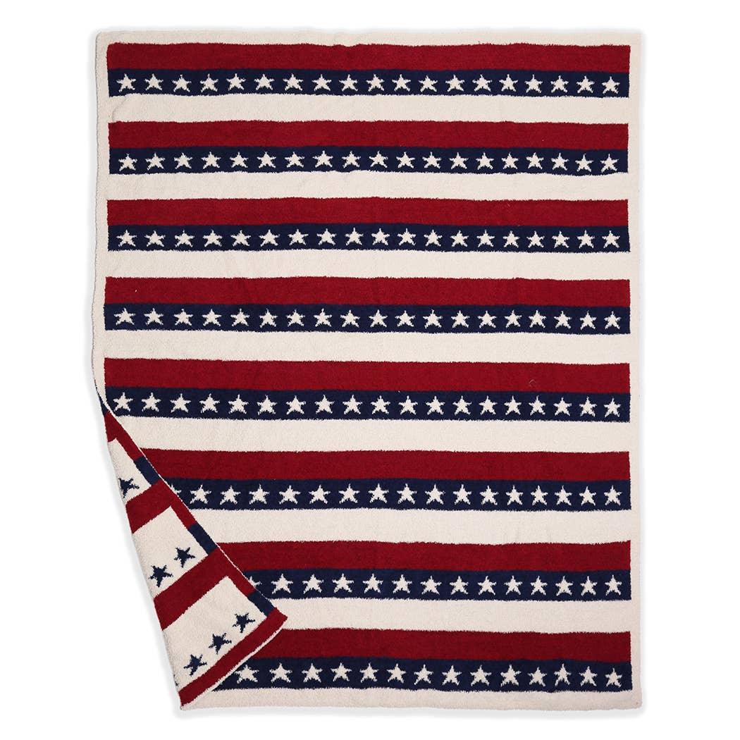 USA Stars & Stripes Throw Blanket - American Farm Company