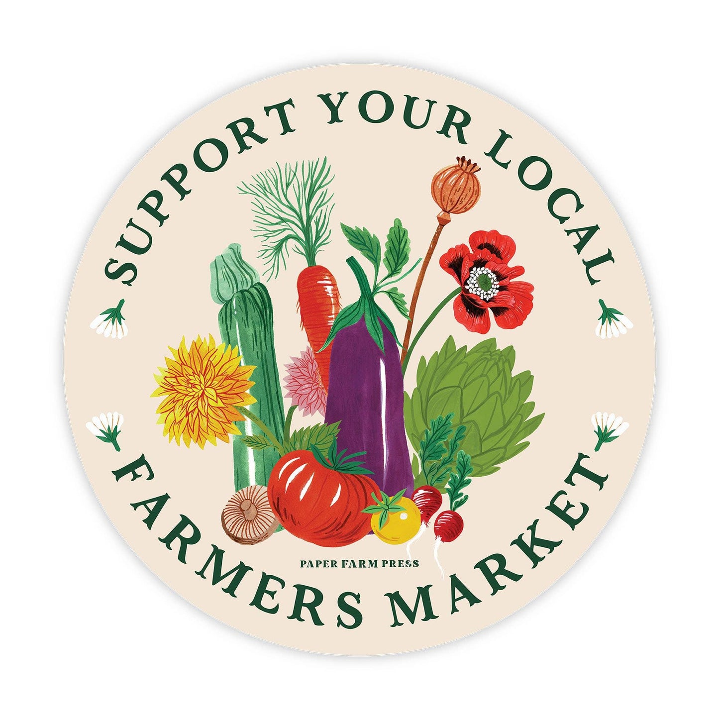 Support Your Local Farmers Market Decal Sticker