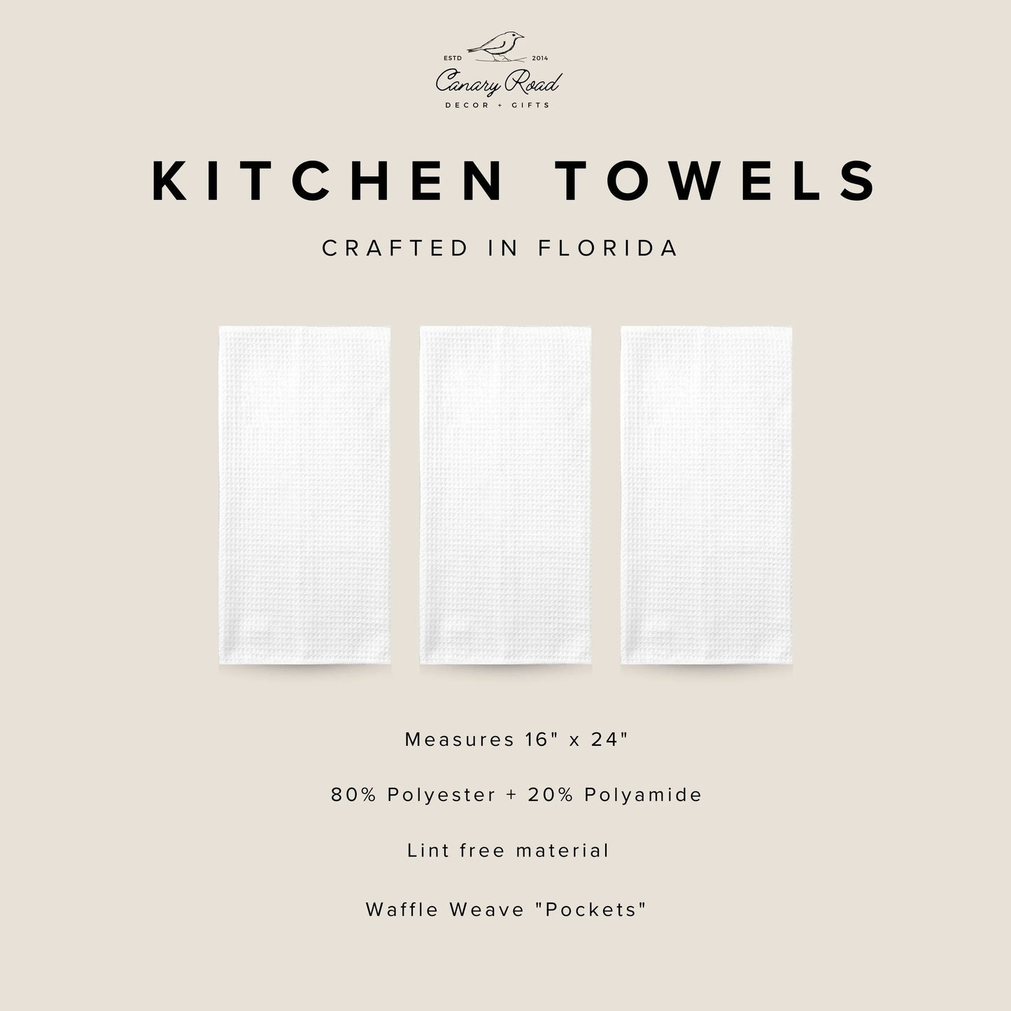 Sarcastic Chicken Waffle Kitchen Towel
