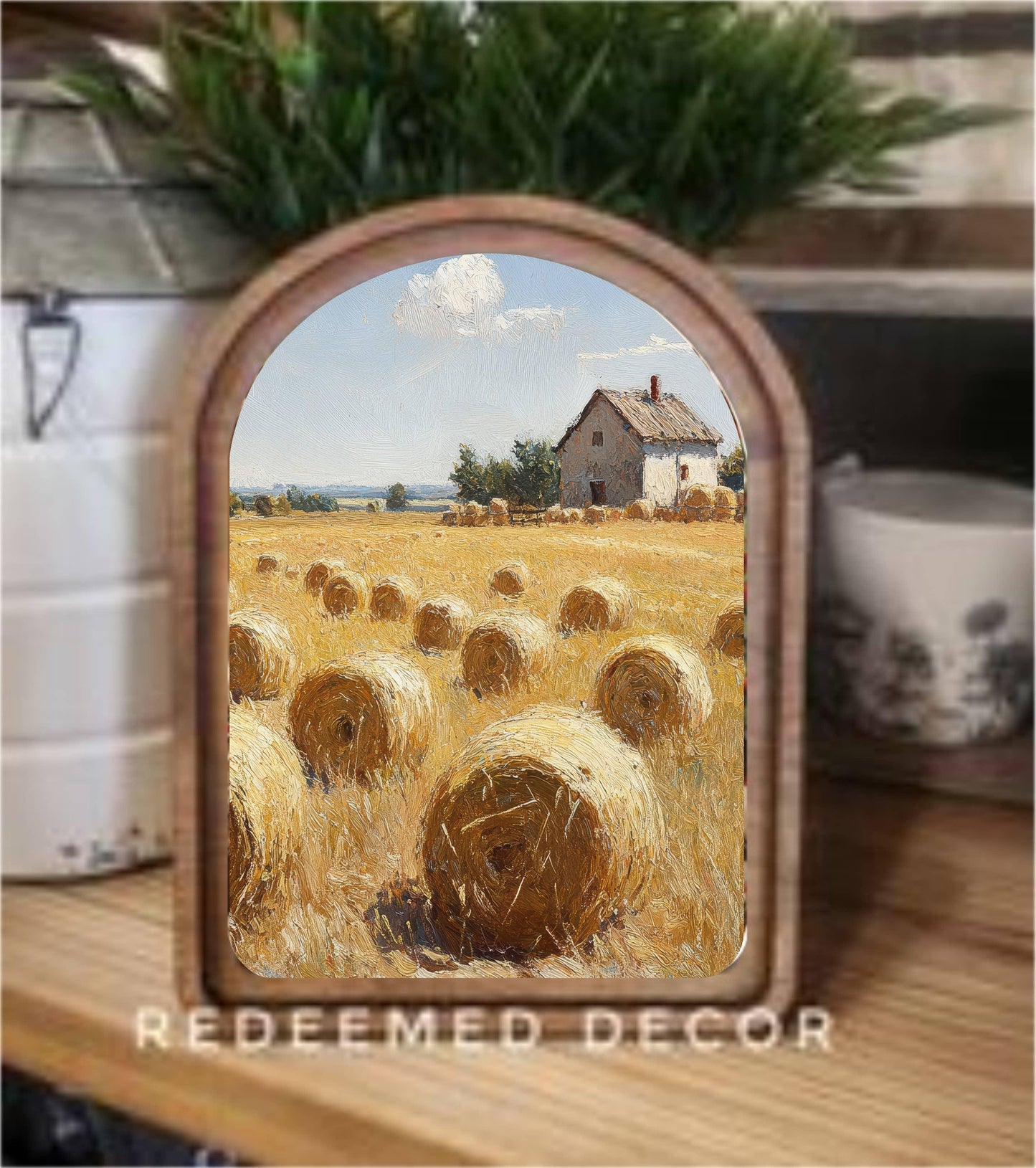 Hayfield Arch Top Framed Art