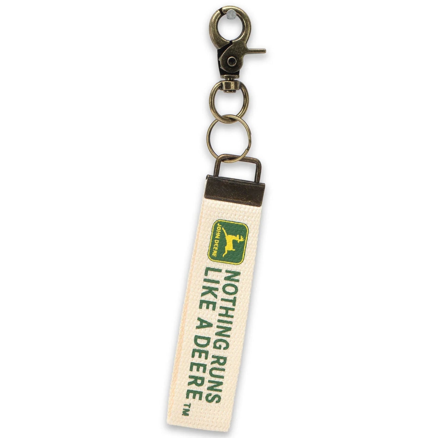 John Deere 'Nothing Runs Like a Deere' Fabric Keychain