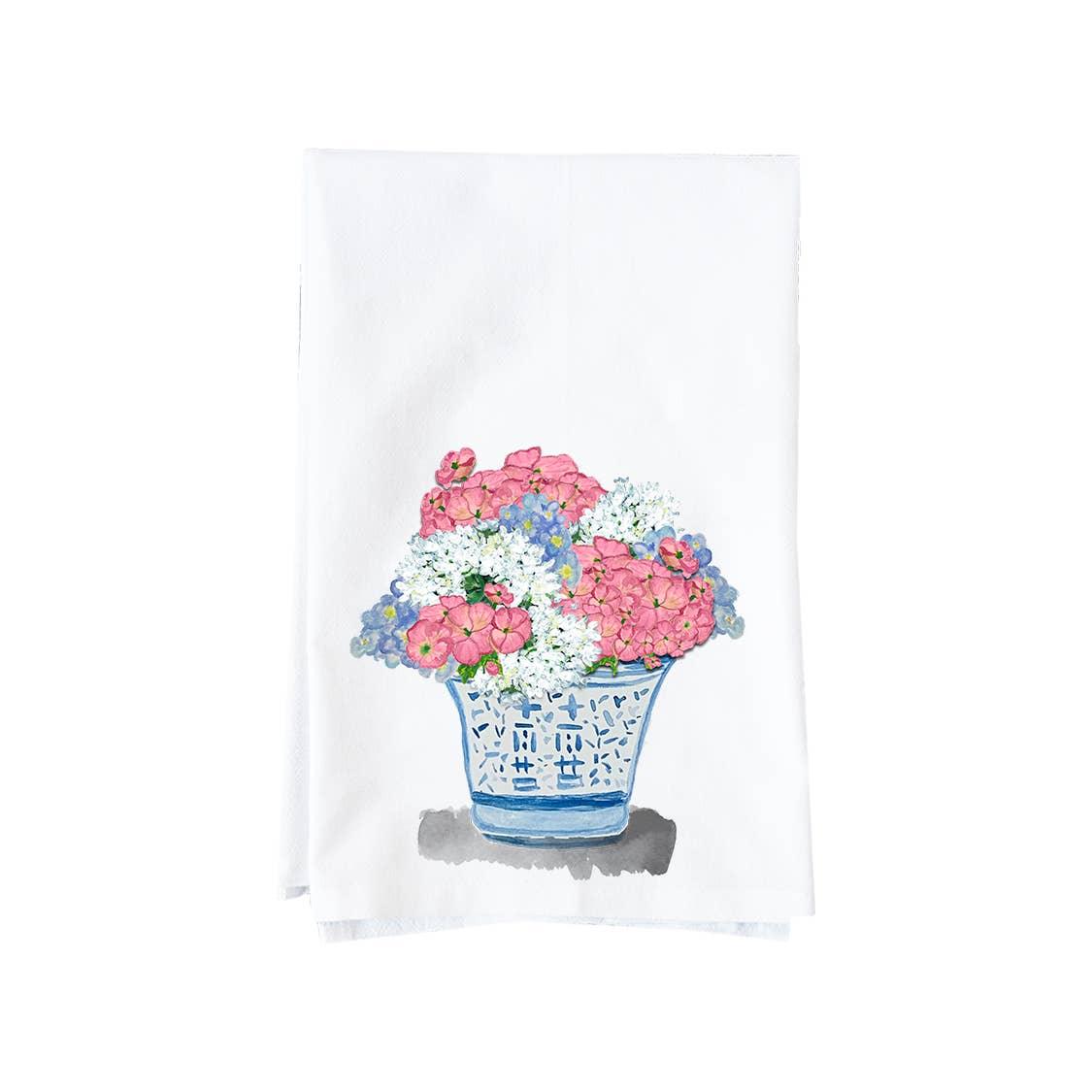 Patriotic Floral Bouquet Kitchen Towel