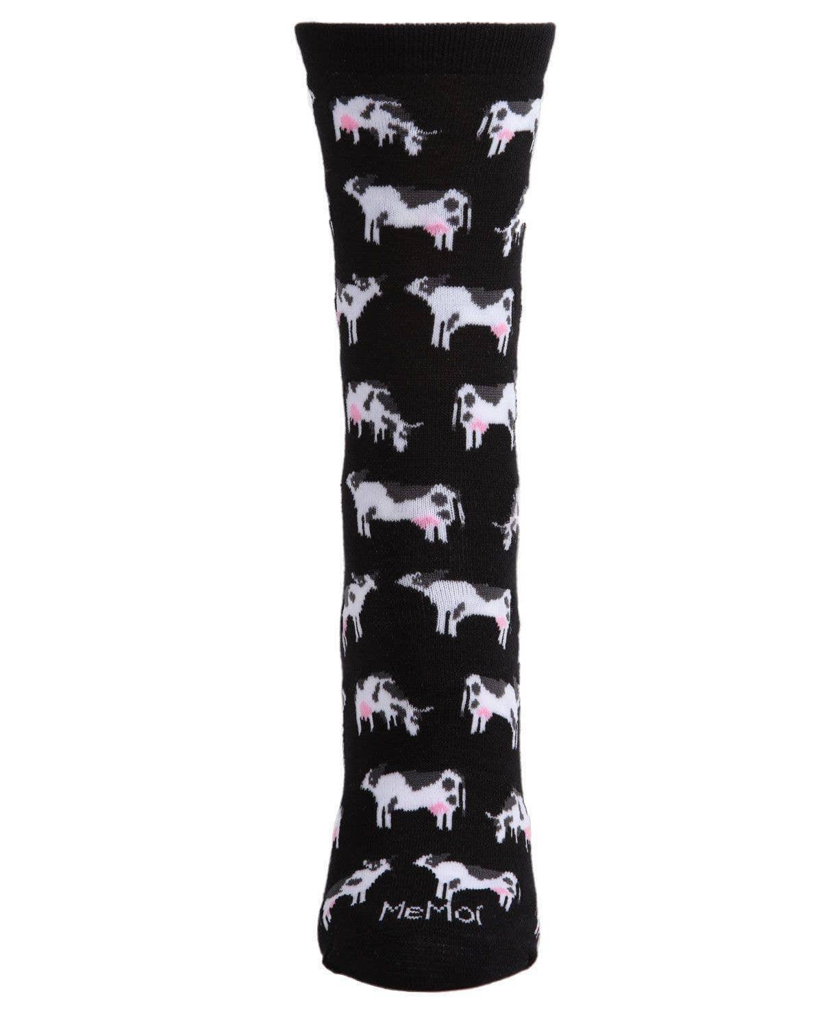 Holstein Cows Bamboo Blend Crew Socks - American Farm Company