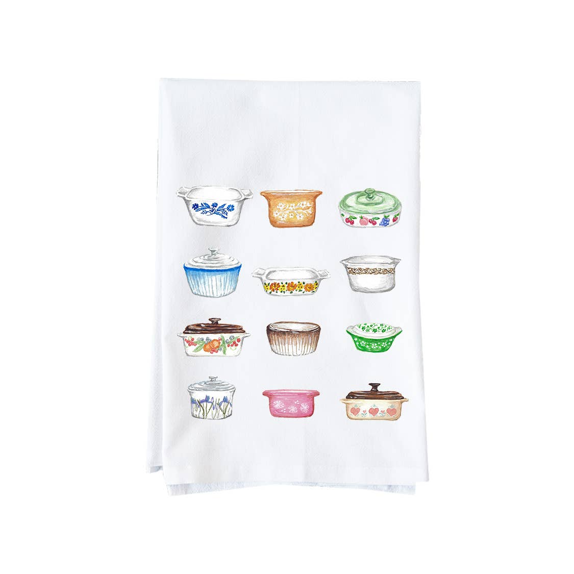 Vintage Casserole Collage Kitchen Towel