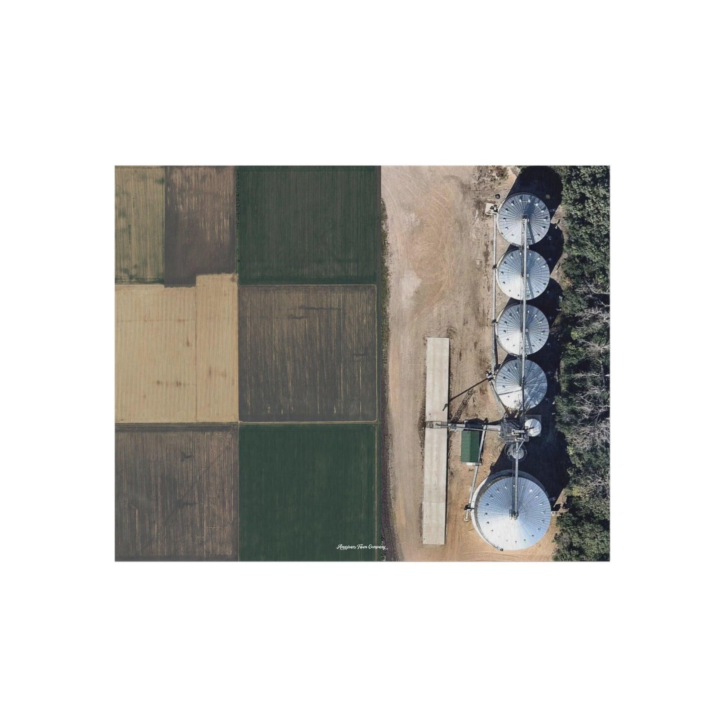 Farm Fields and Bins Play Rug - American Farm Company