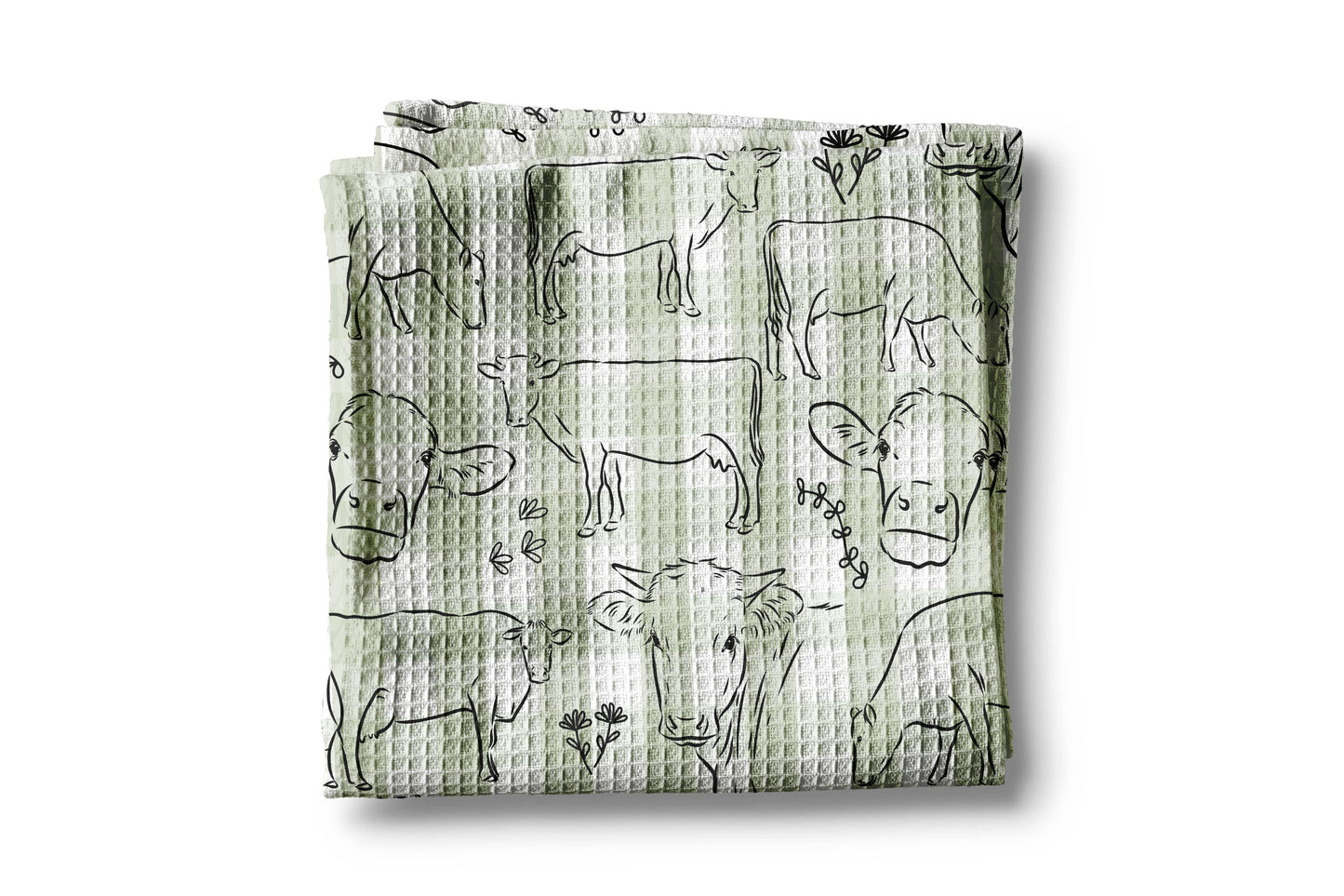 Dairy Cow Waffle Kitchen Towel