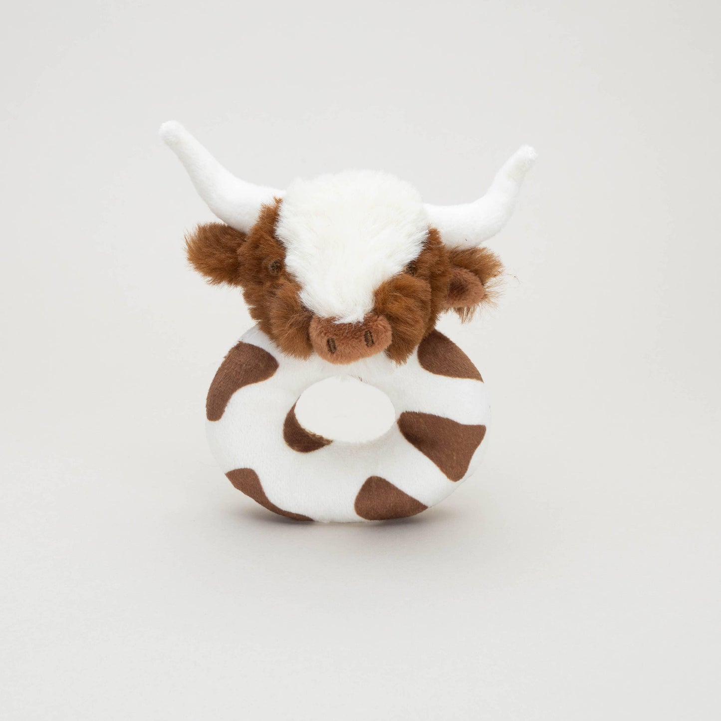Texas Longhorn Plush Baby Rattle - American Farm Company