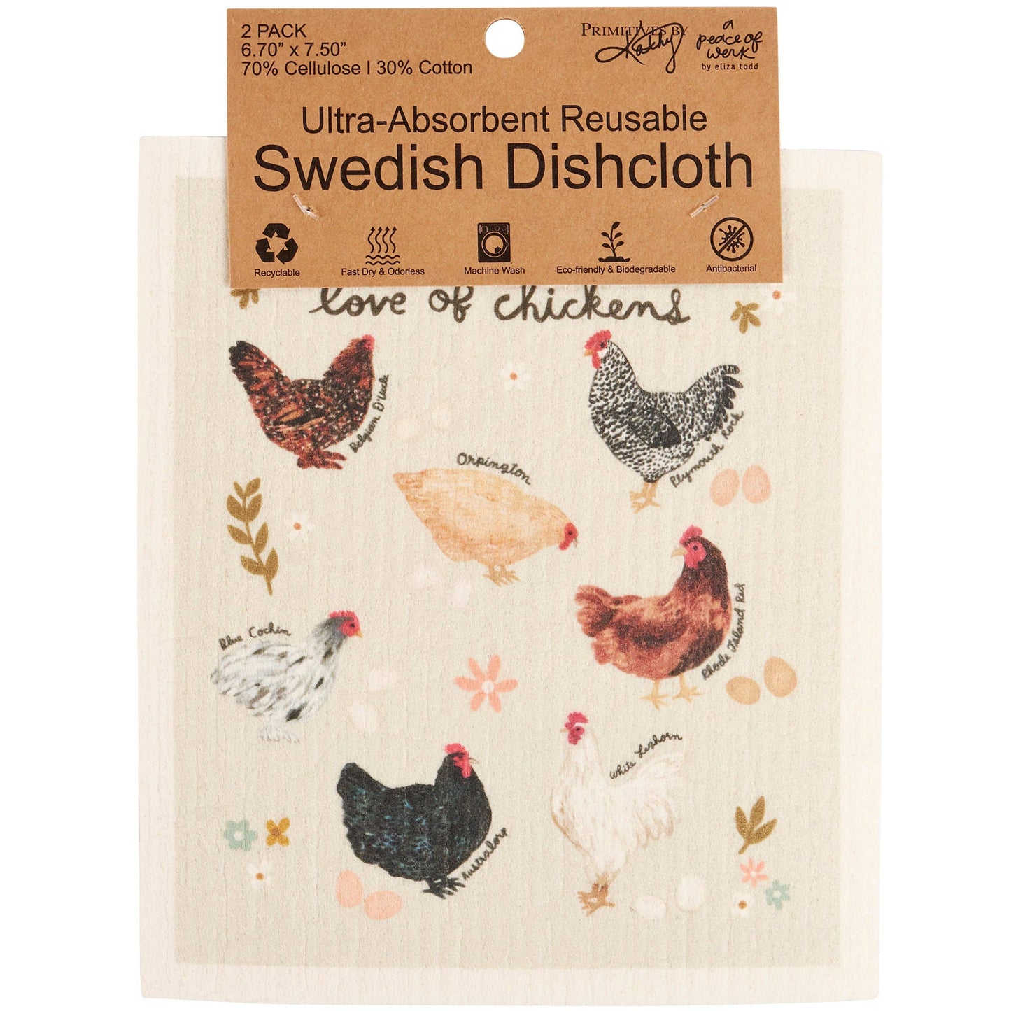 'For The Love...' Swedish Dishcloth Set - American Farm Company