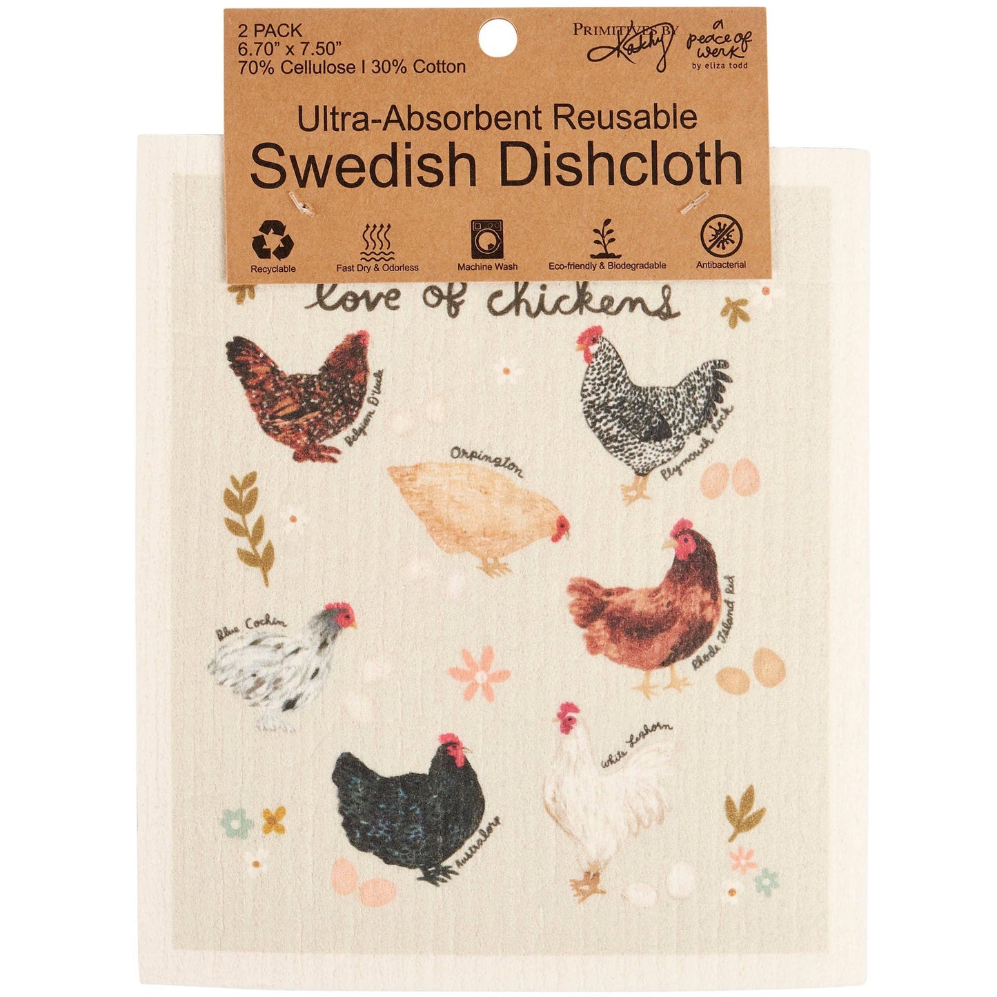 'For The Love...' Swedish Dishcloth Set - American Farm Company