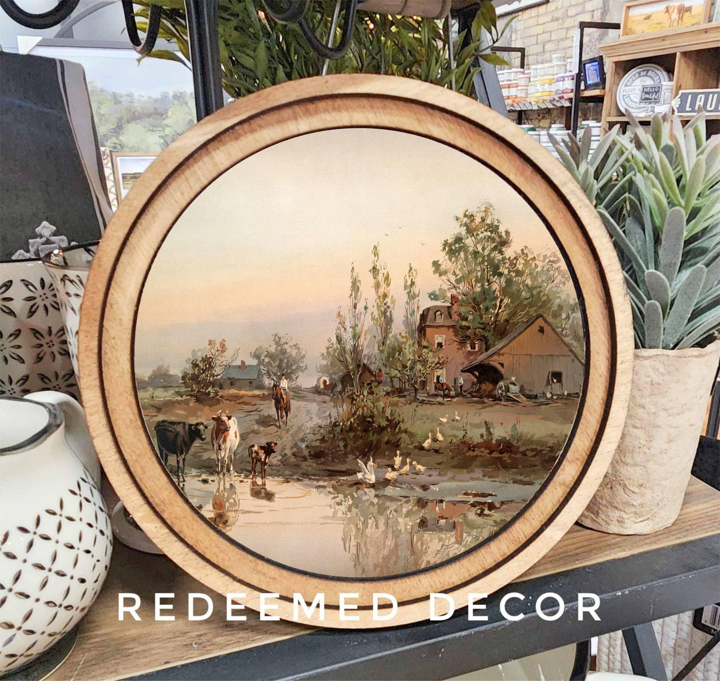 Farm Pond 8" Round Artwork - American Farm Company