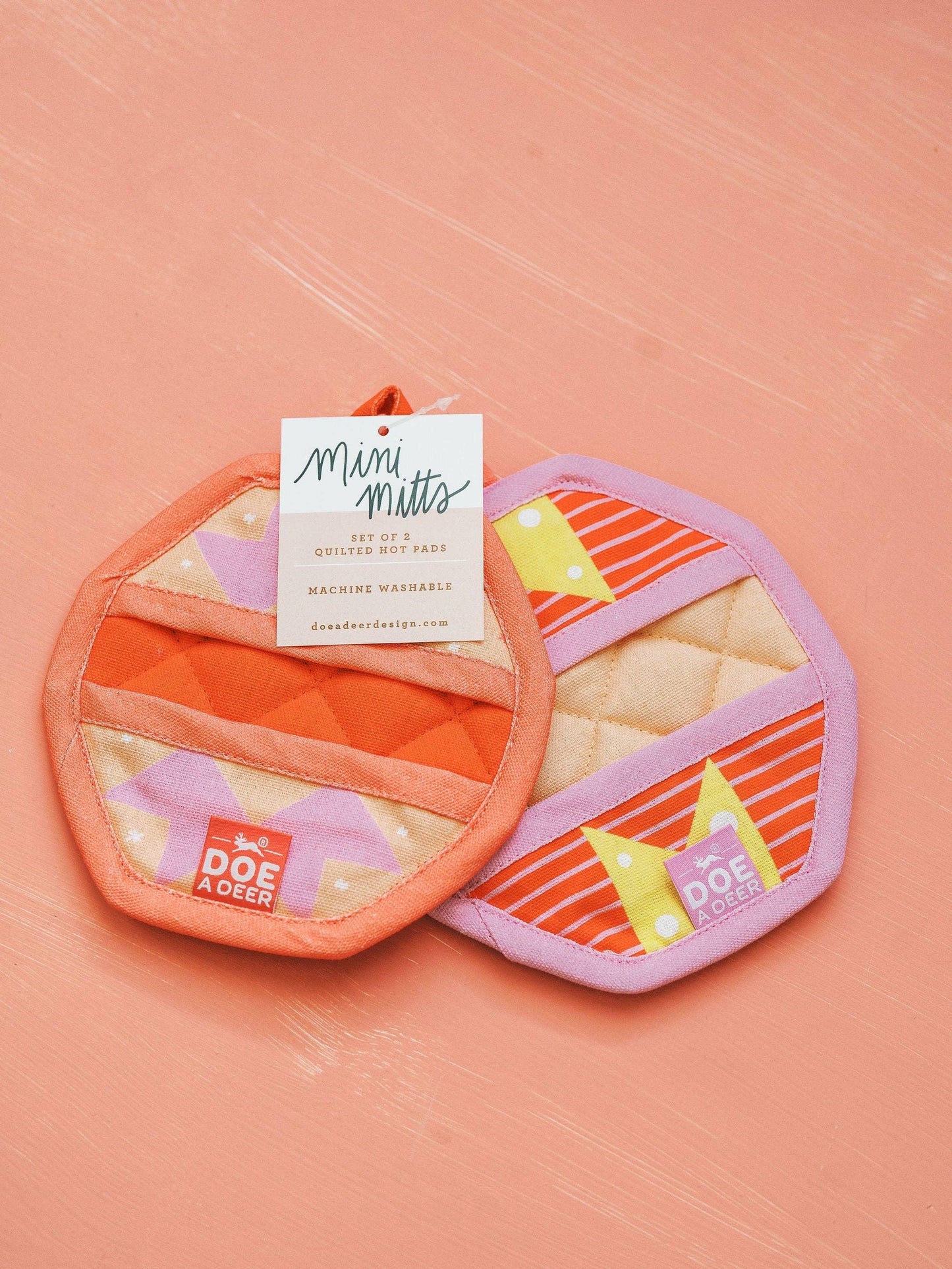 Quilted Pumpkin Mini Mitts - Set of 2