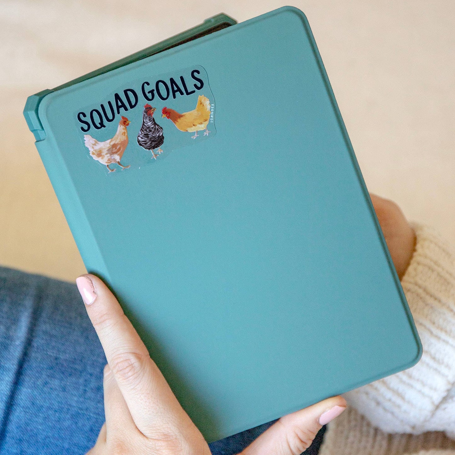 'Squad Goals' Clear Chicken Sticker