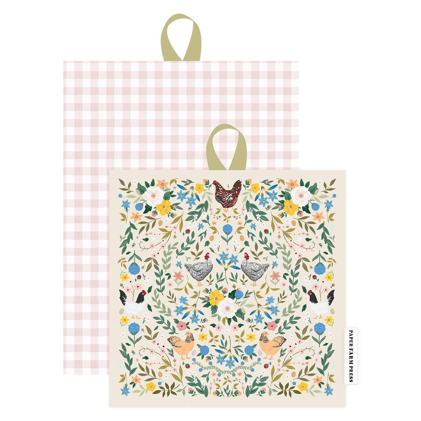 Chickens & Flowers Pot Holder Set - American Farm Company