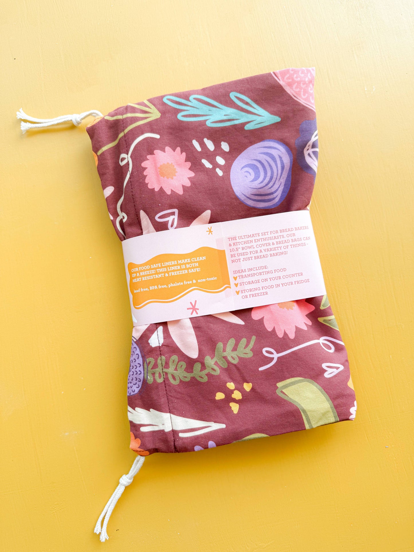 Fall Floral Bread Bag & Bowl Cover