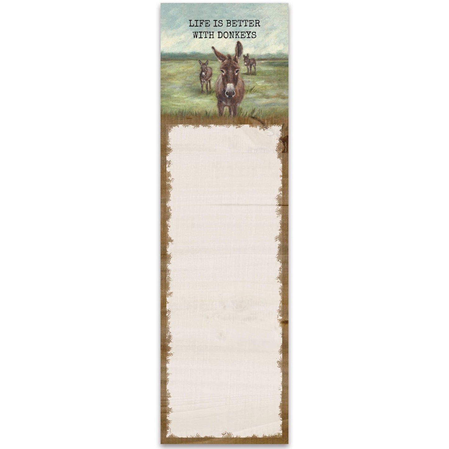 'Life Is Better With Donkeys' List Pad - American Farm Company