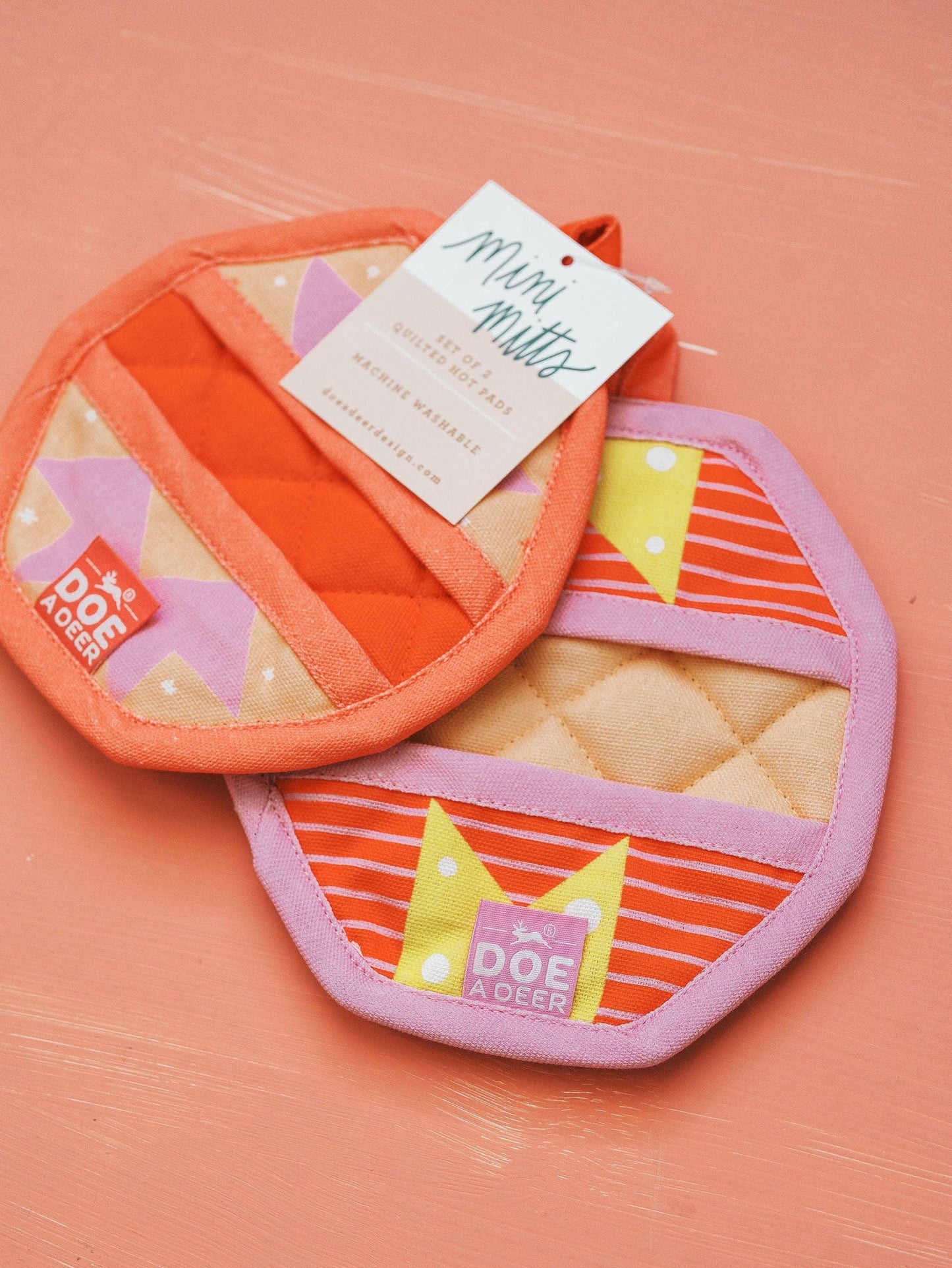 Quilted Pumpkin Mini Mitts - Set of 2