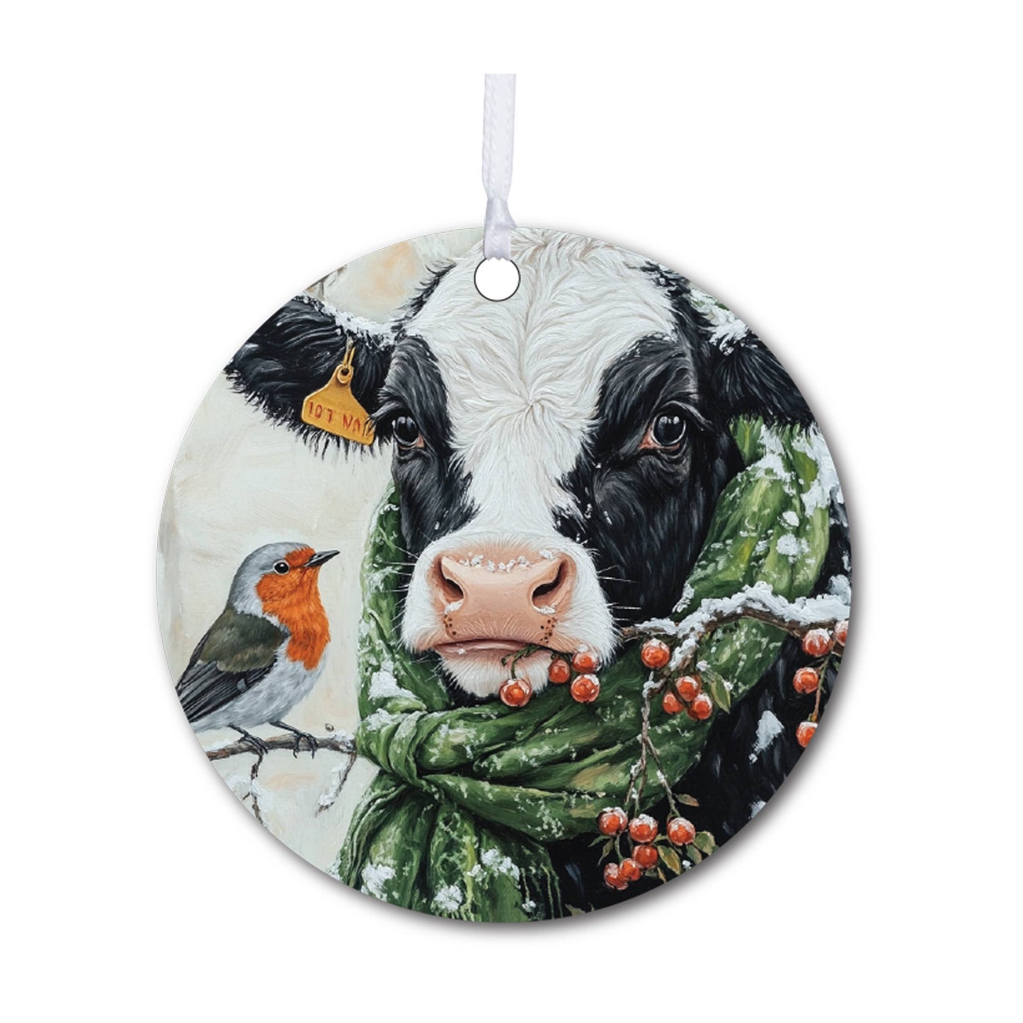 Cow Hanging Christmas Ornament