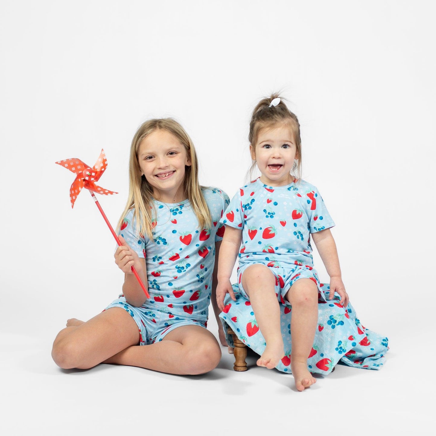 Red, White, & Blue Fruit Toddler/Youth Bamboo Pajama Set - American Farm Company