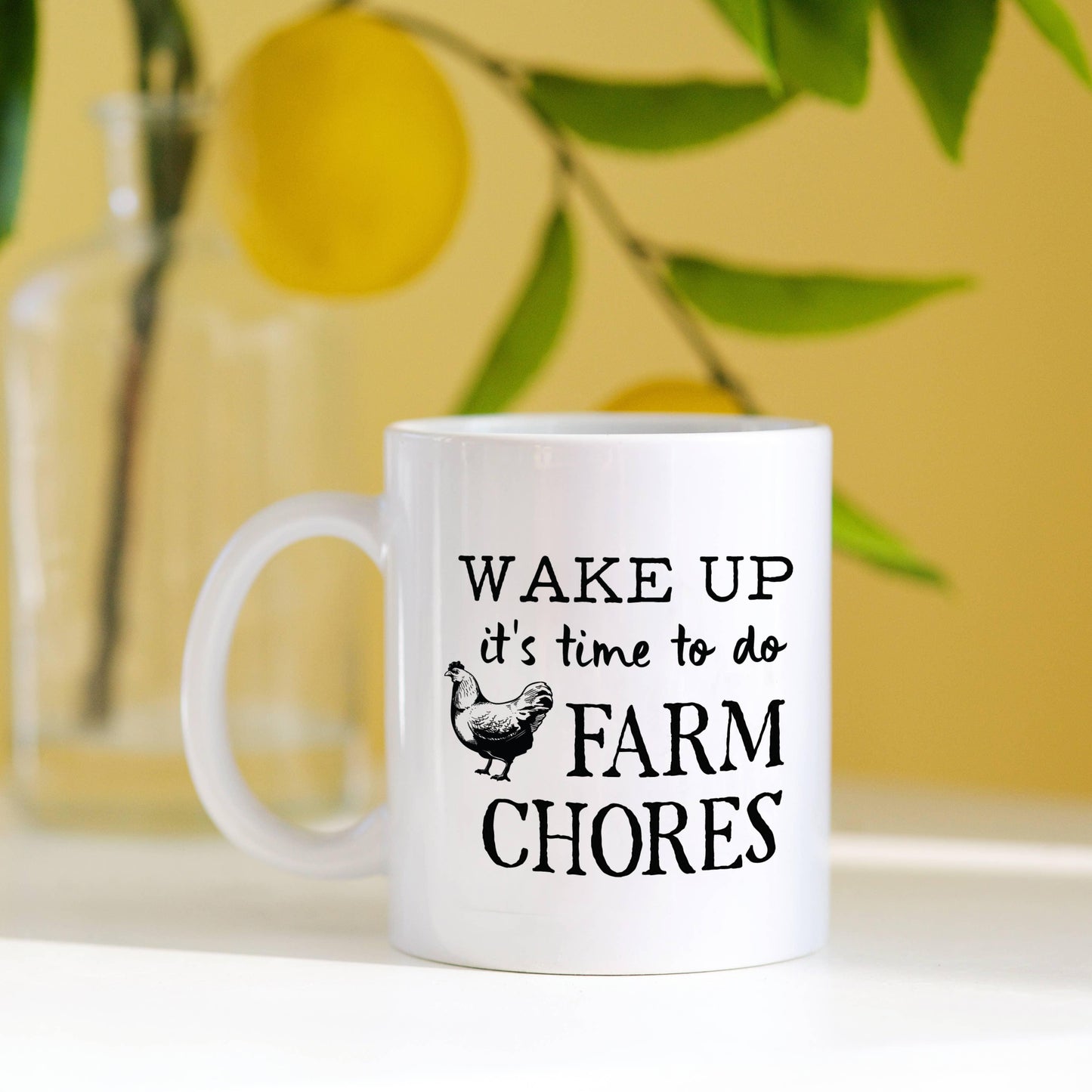 'Farm Chores' Chicken Mug
