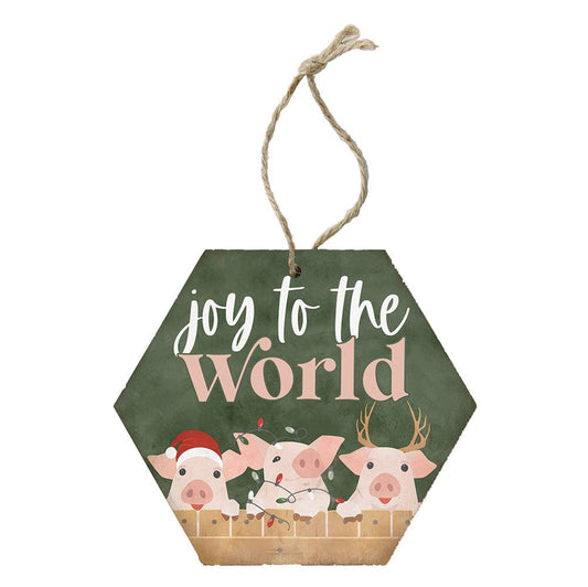'Joy to the World' Pigs Ornaments