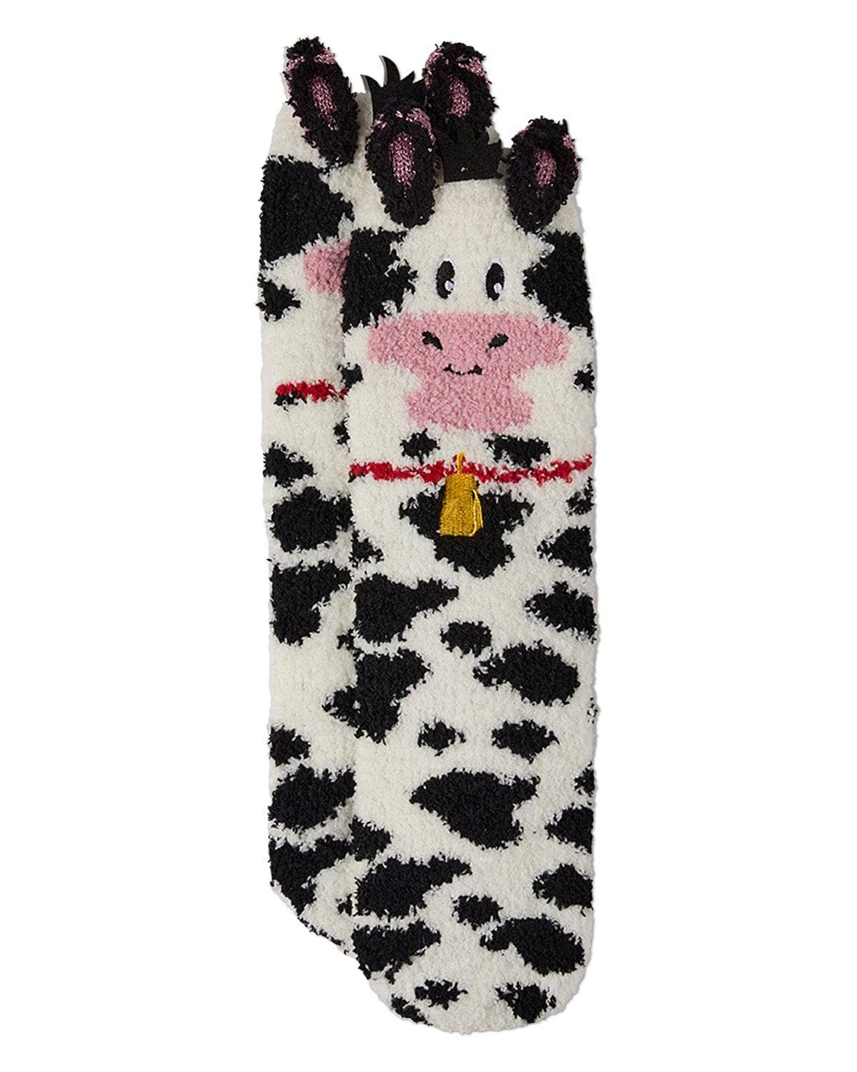 Cow Embellished Plush Socks