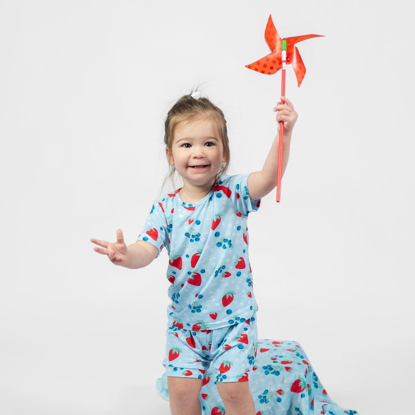 Red, White, & Blue Fruit Toddler/Youth Bamboo Pajama Set - American Farm Company