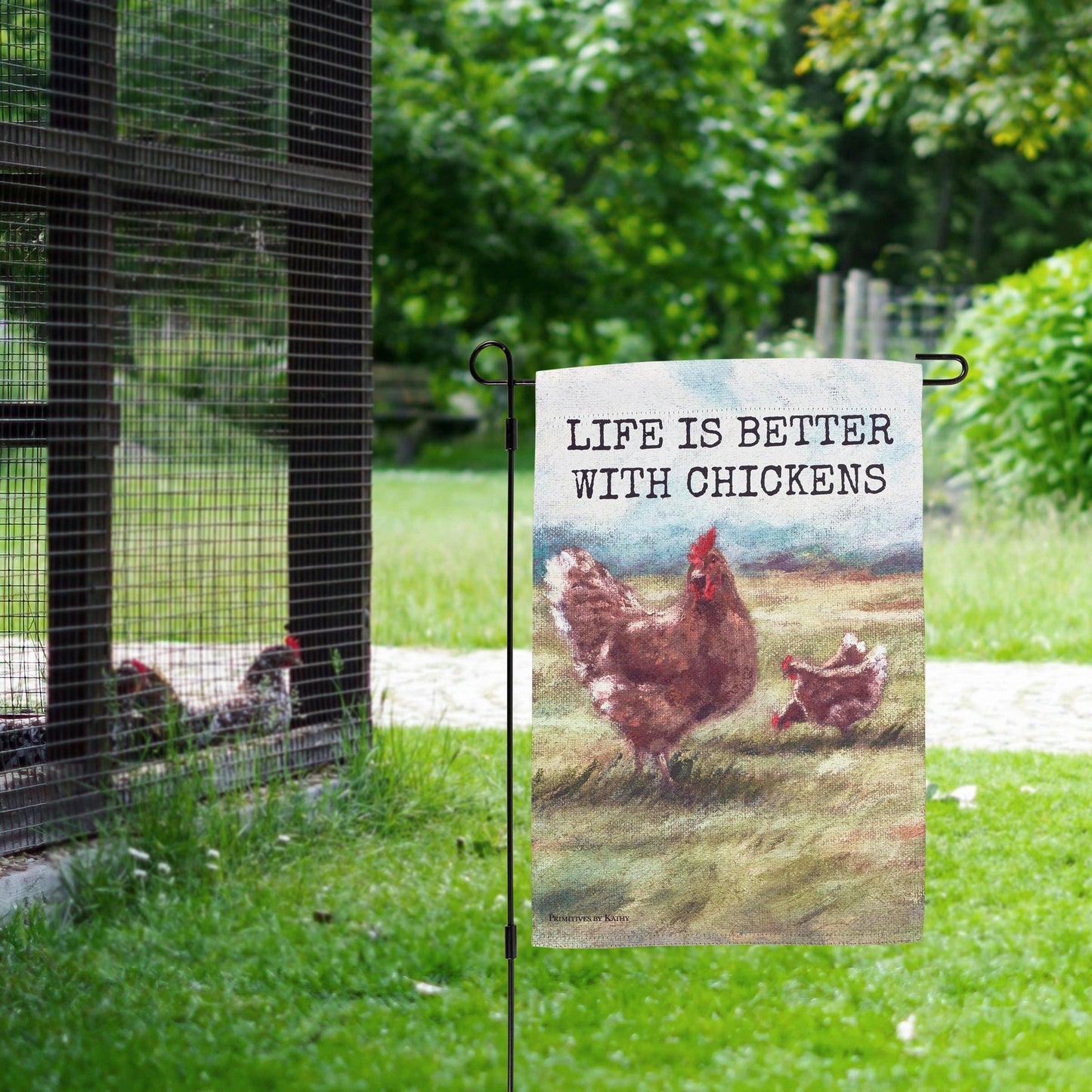 'Life Is Better With Chickens' Garden Flag - American Farm Company