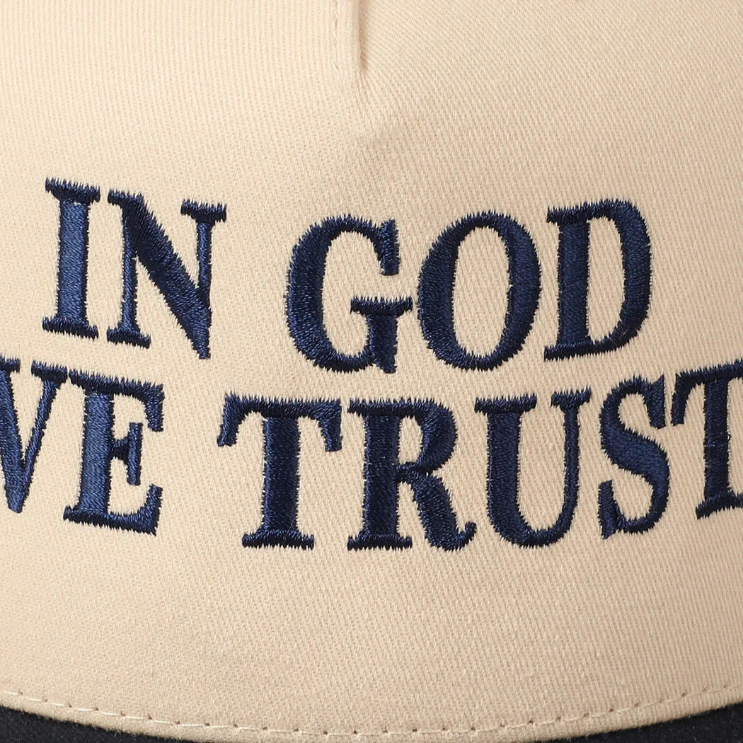 'In God We Trust' Embroidered Two-Tone Canvas Hat