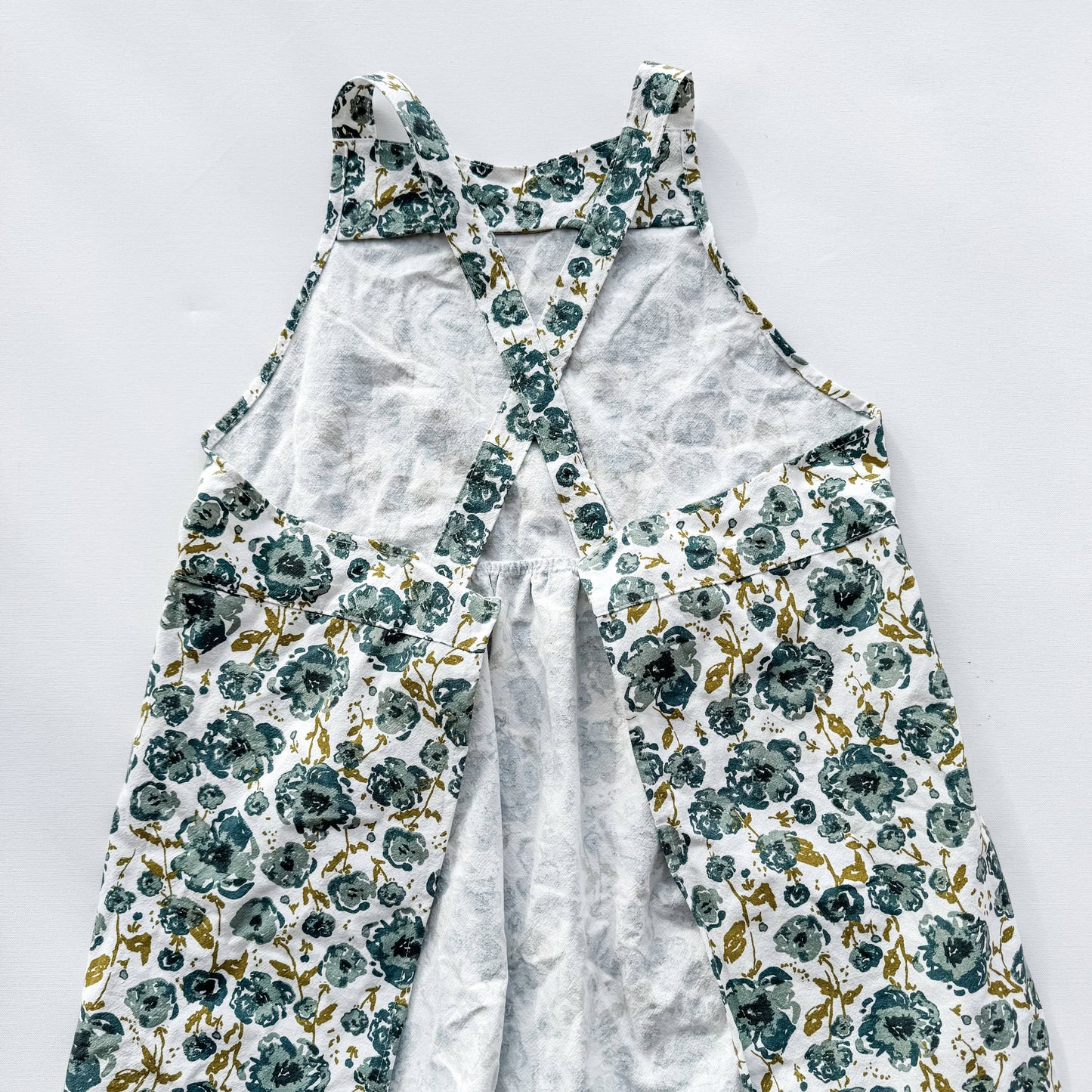 Blue Floral 'Give Us This Day' Apron - American Farm Company
