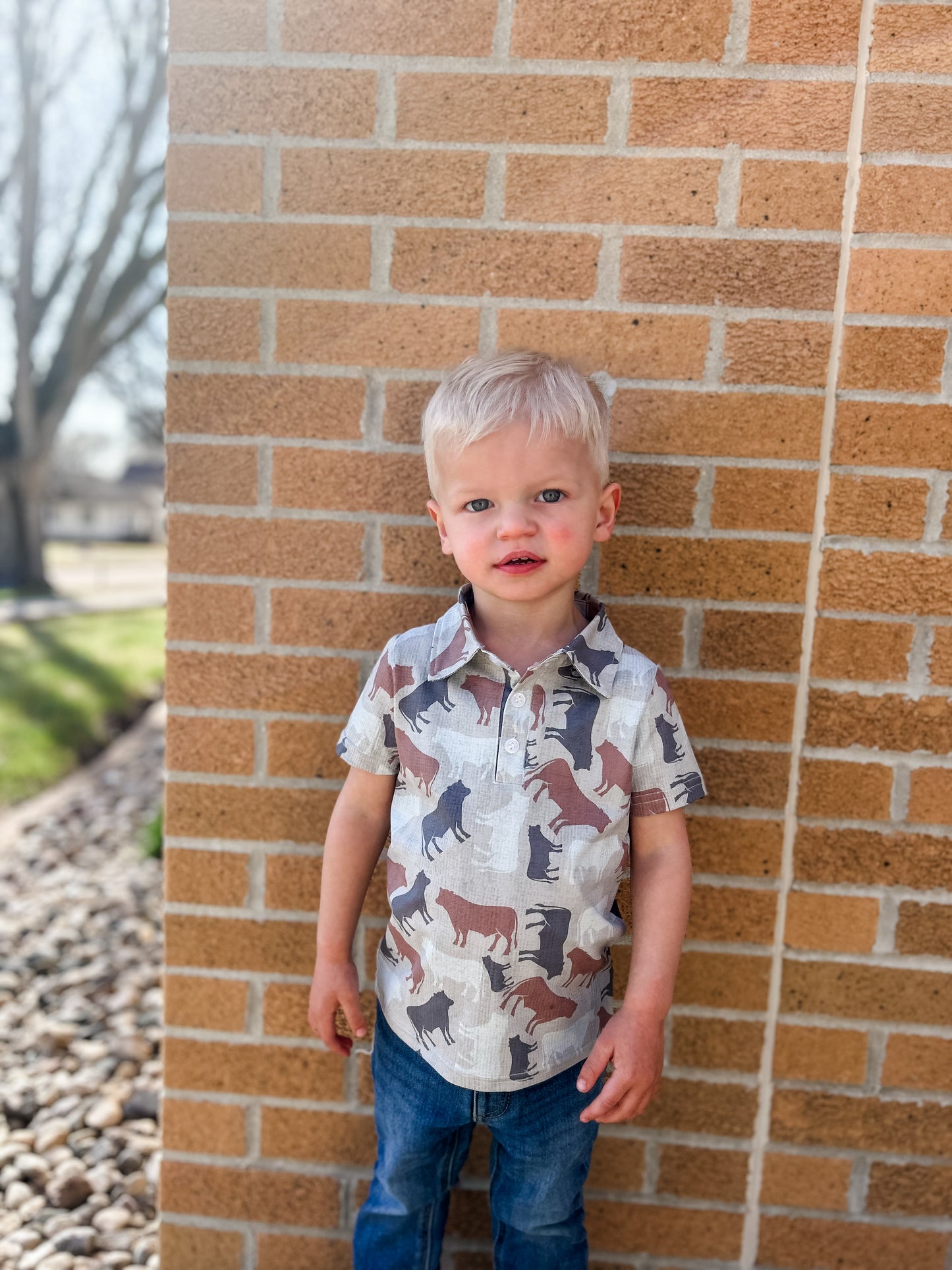 Washed Cow Camo™ Baby/Youth Performance Polo